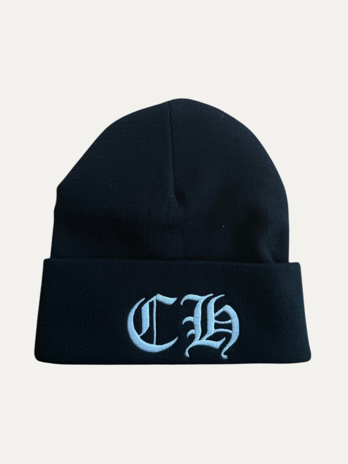 Chrome Hearts Black CH Logo Beanie