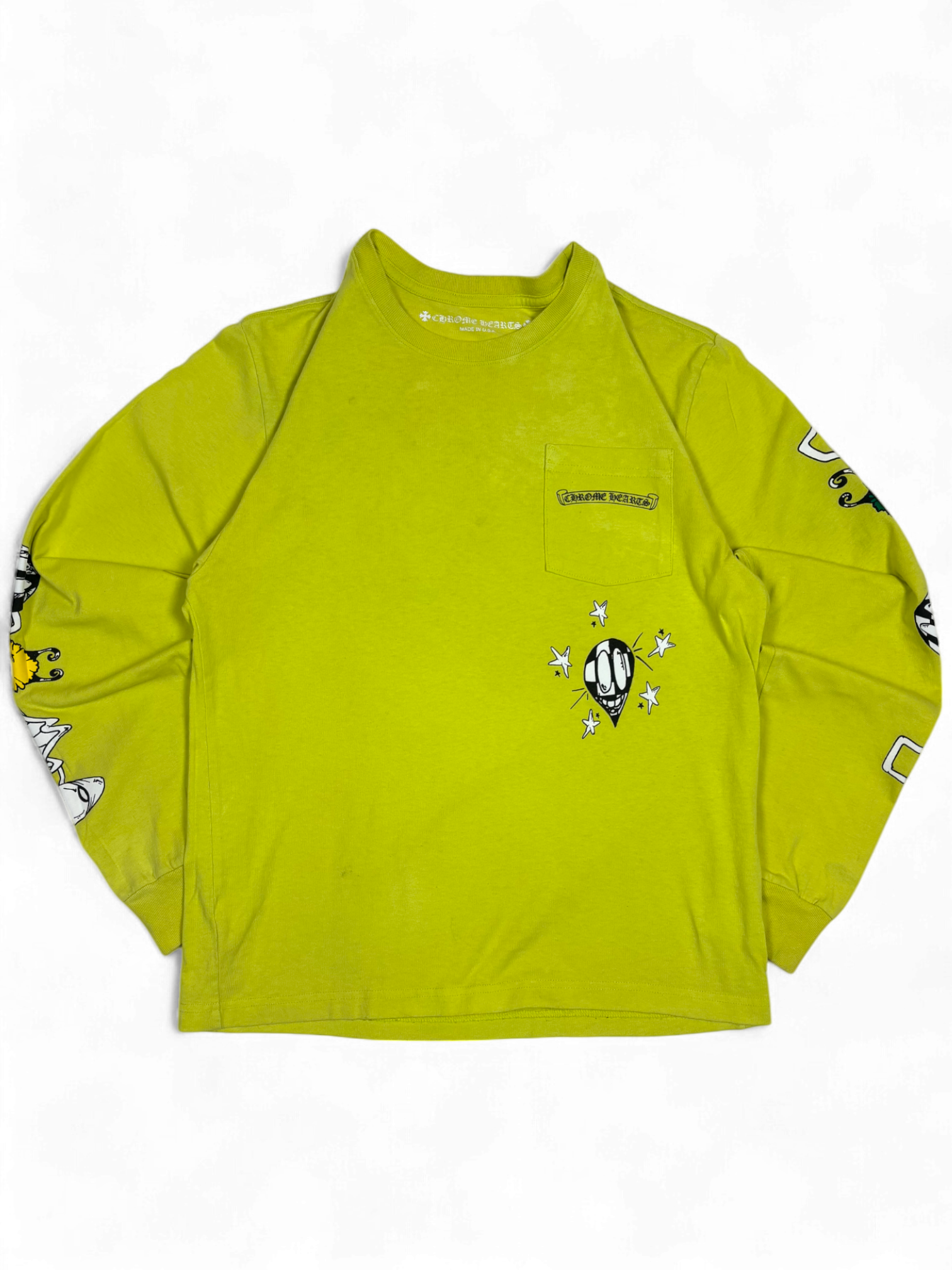 Chrome Hearts Matty Boy Lime Green Link Longsleeve