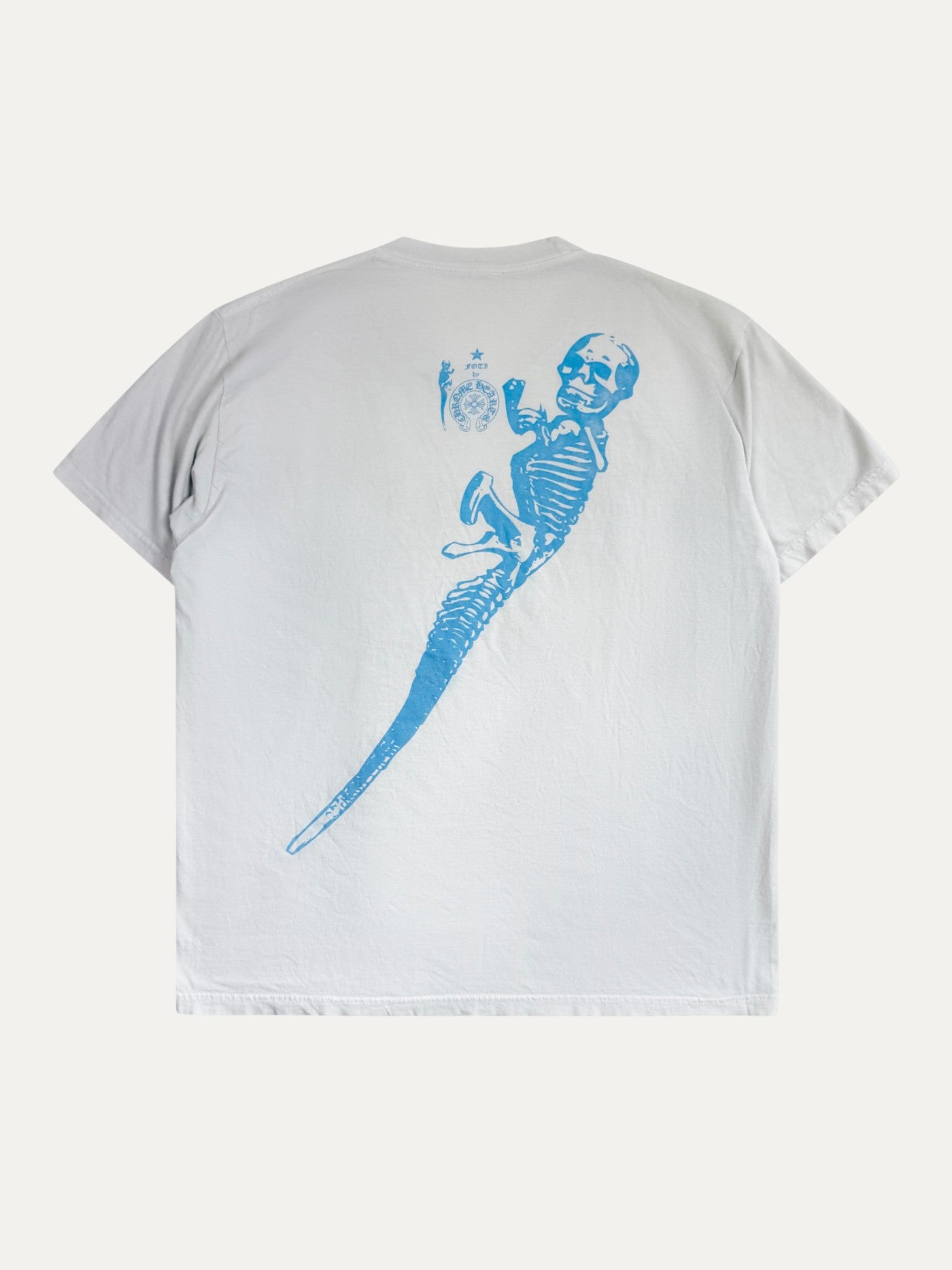 Chrome Hearts x FOTI Vintage Blue Skeleton Tee