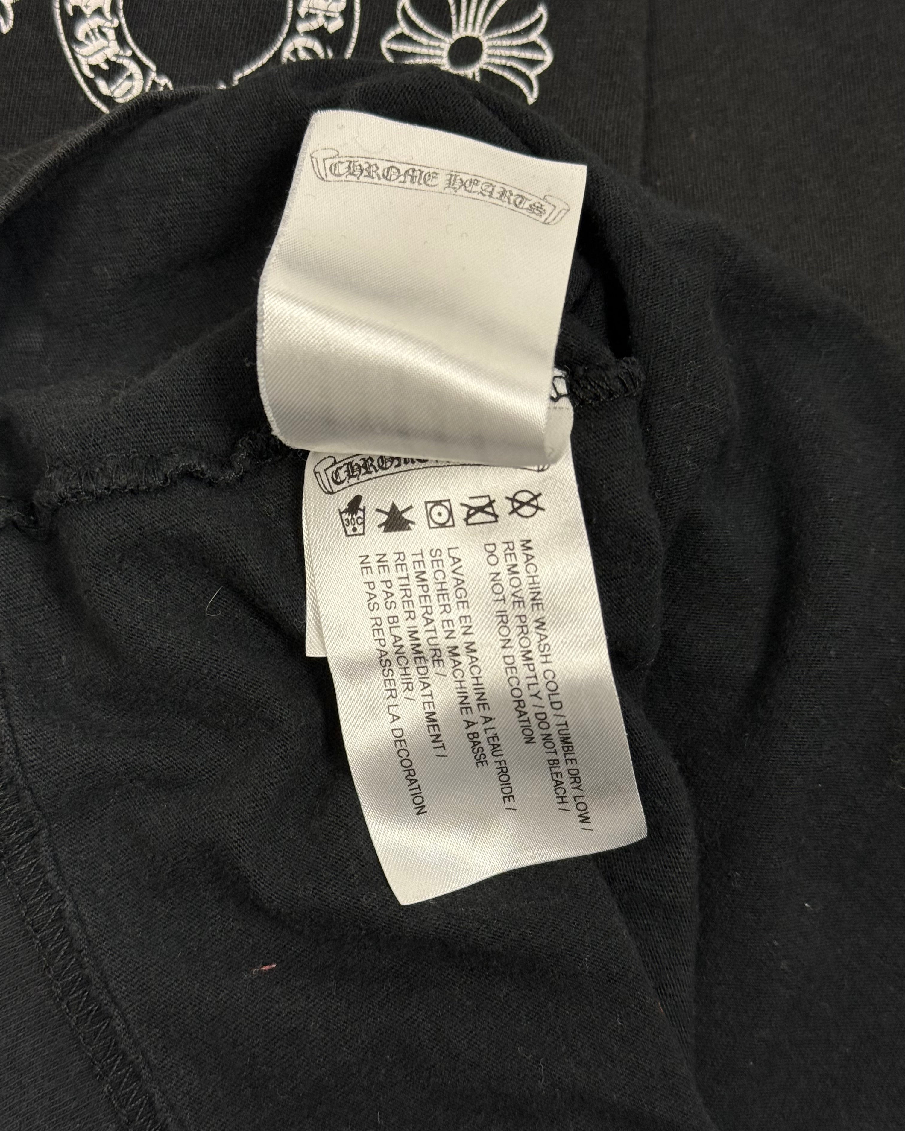 Chrome Hearts Black Multi Colour Horseshoe Logo Tee