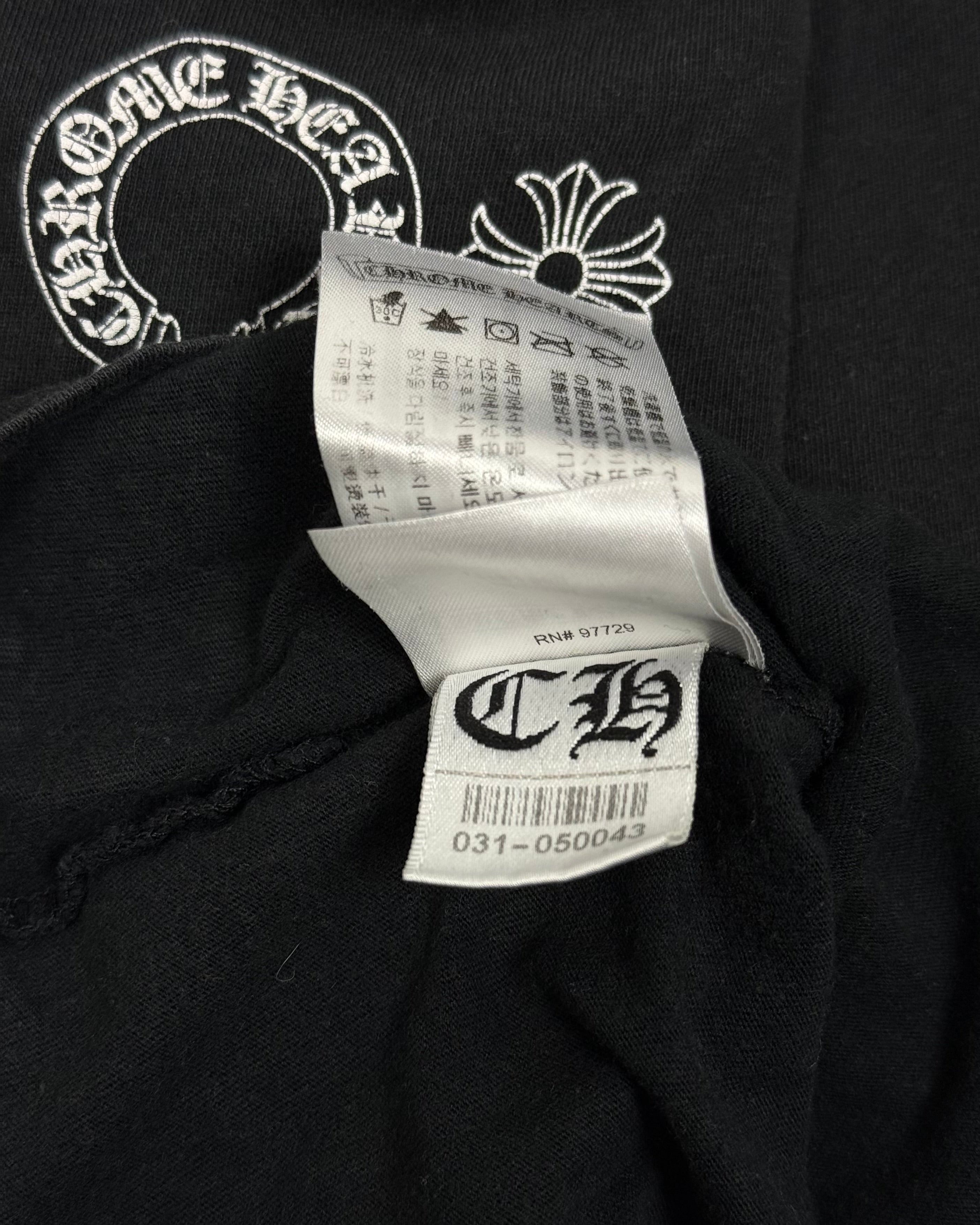 Chrome Hearts Black Multi Colour Horseshoe Logo Tee