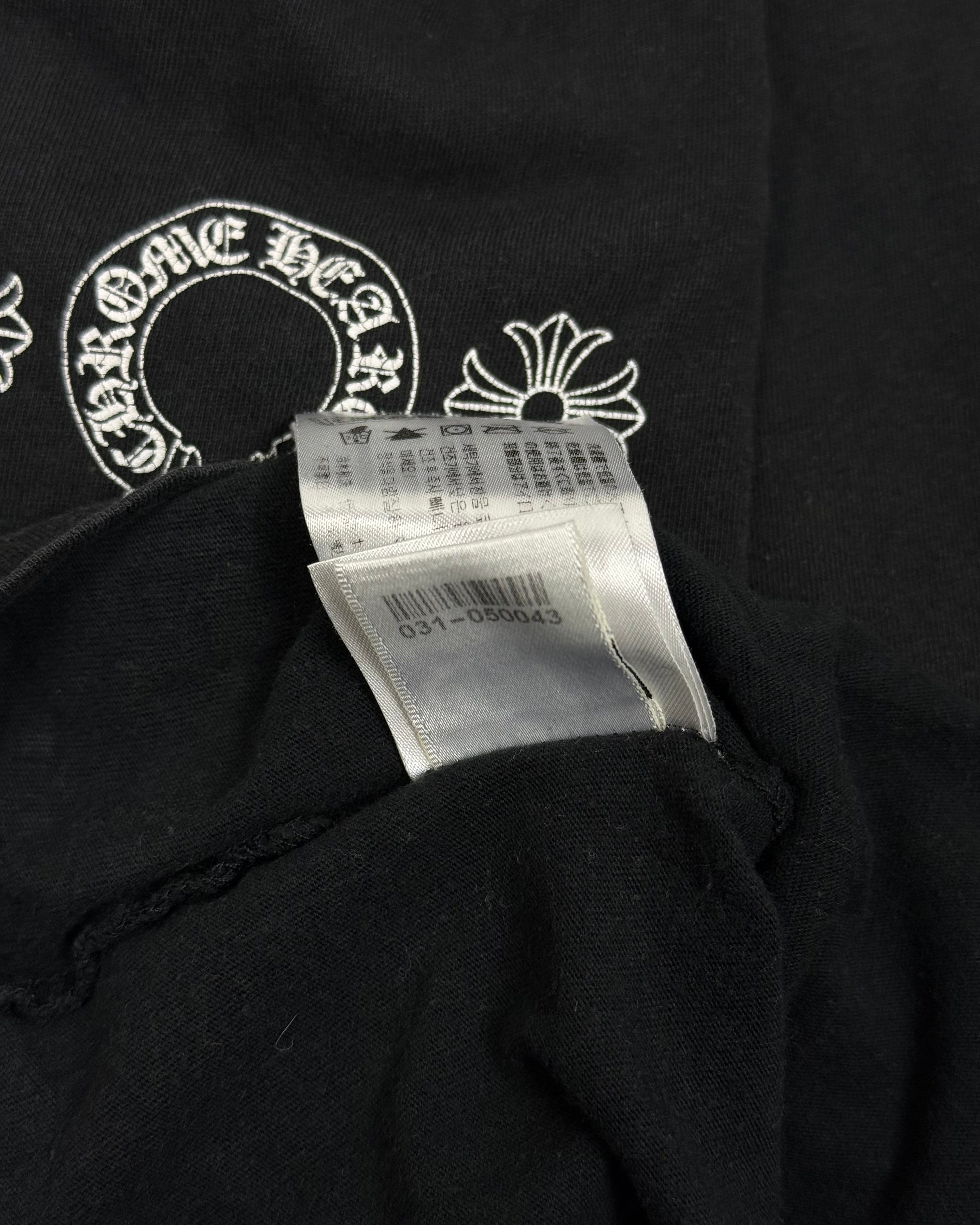 Chrome Hearts Black Multi Colour Horseshoe Logo Tee