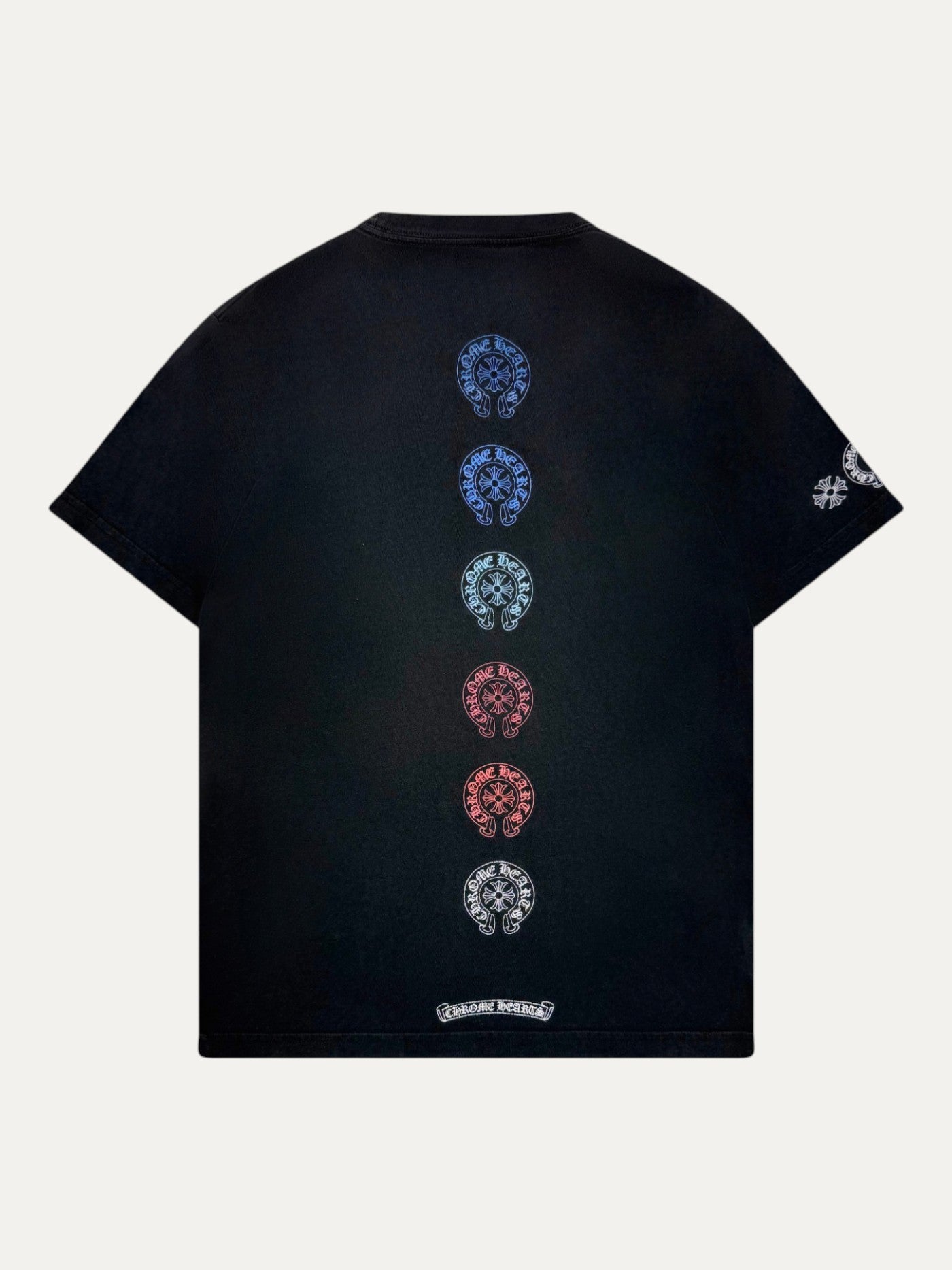 Chrome Hearts Black Multi Colour Horseshoe Logo Tee