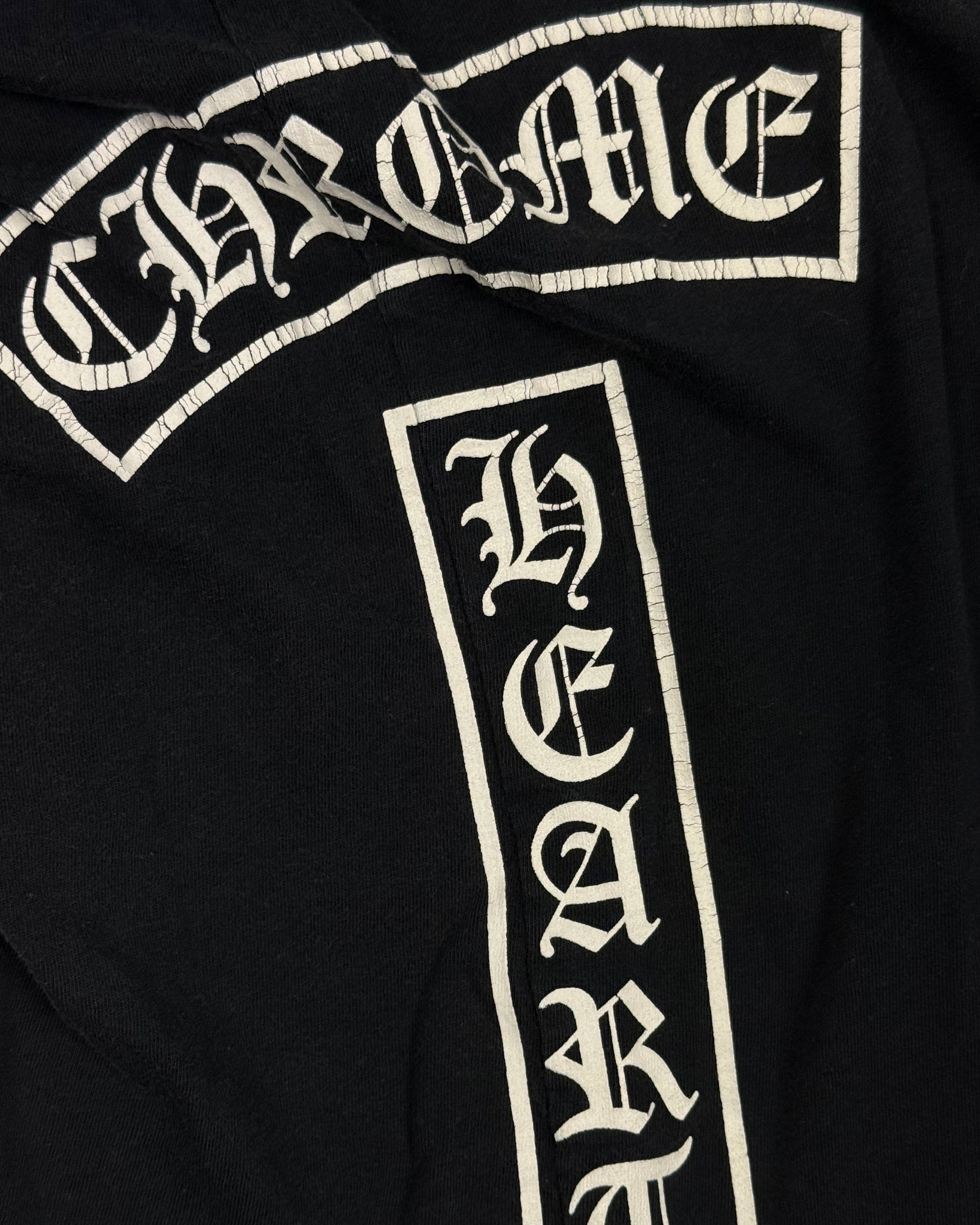 Chrome Hearts Black Horseshoe Vertical Logo Tee