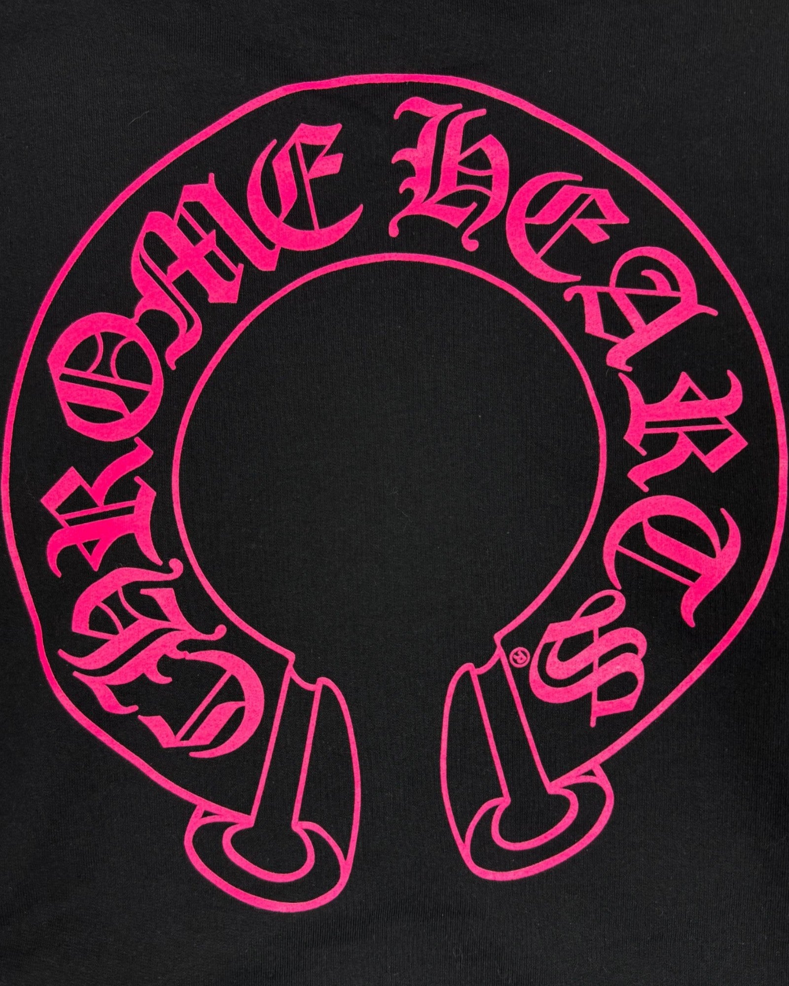 Chrome Hearts Floral Horseshoe Logo Black Pink Zip Up Hoodie