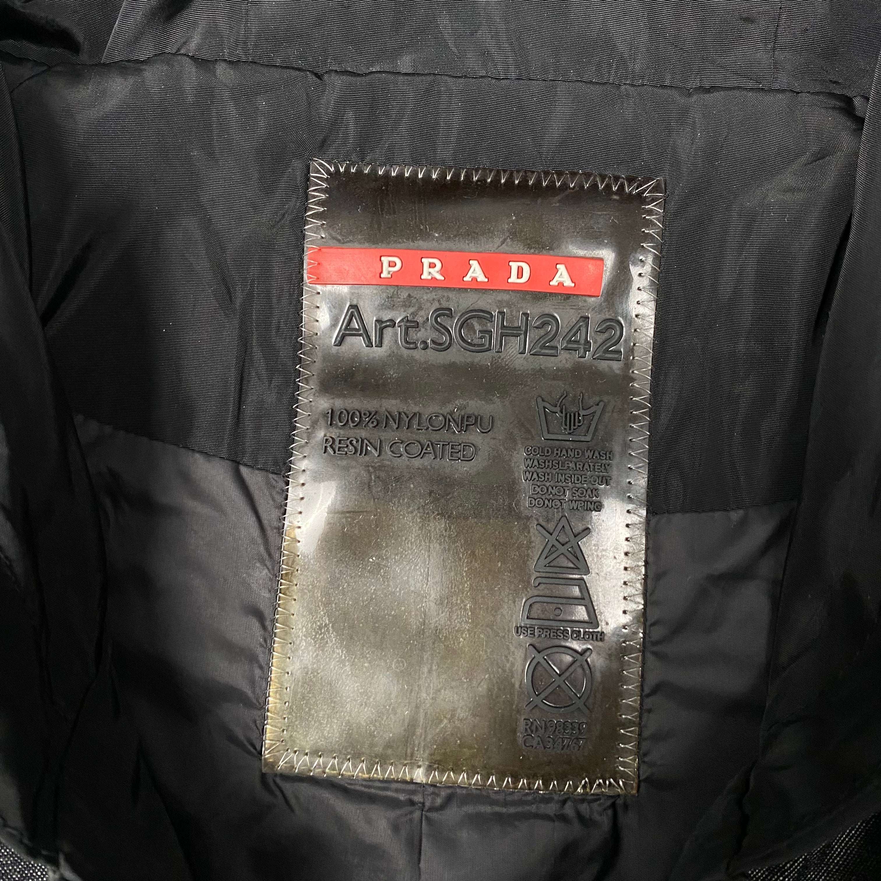 Prada Black Linea Rossa Jacket