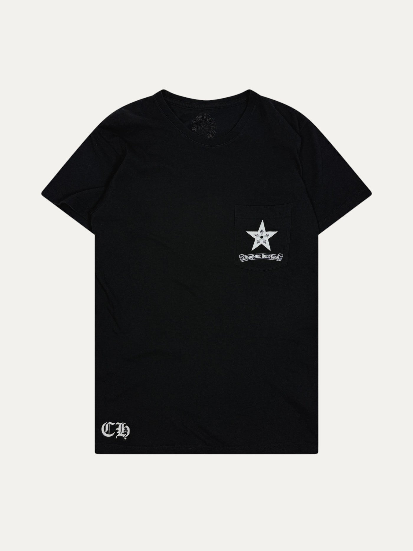 Chrome Hearts Vintage Black White Star Cross Tee