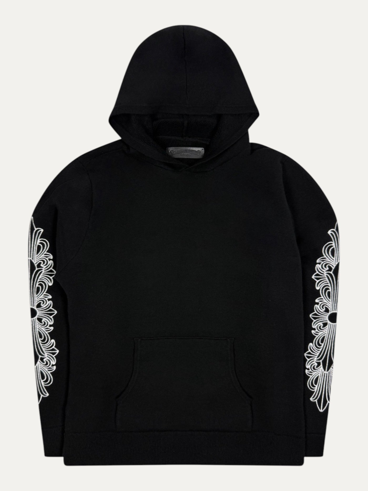Chrome Hearts Cashmere Embroidered Floral Black Hoodie