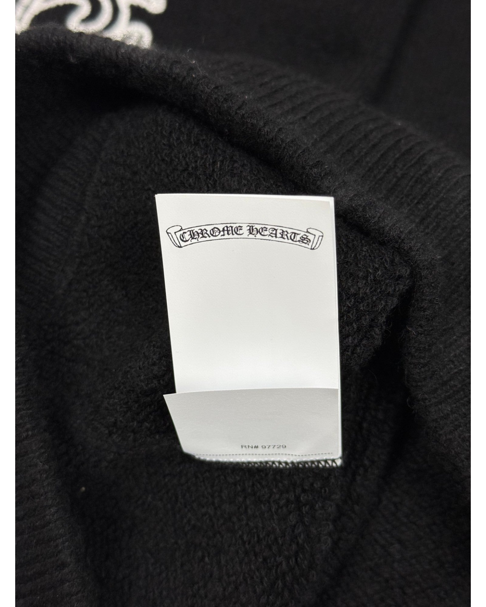 Chrome Hearts Cashmere Embroidered Floral Black Hoodie