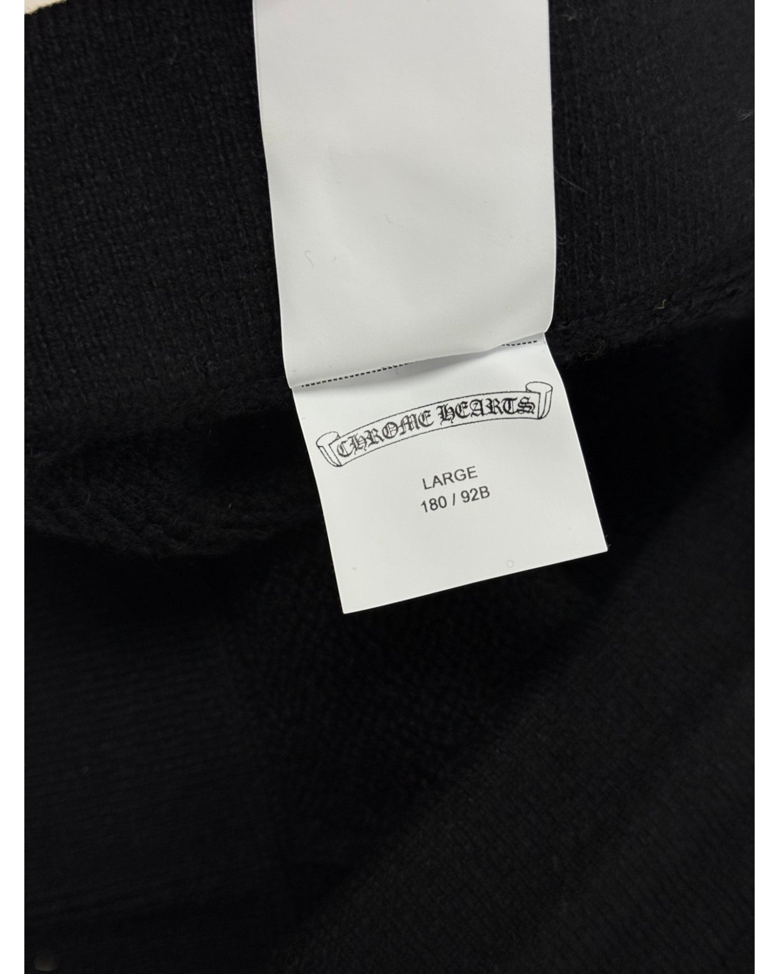 Chrome Hearts Cashmere Embroidered Floral Black Sweatpants