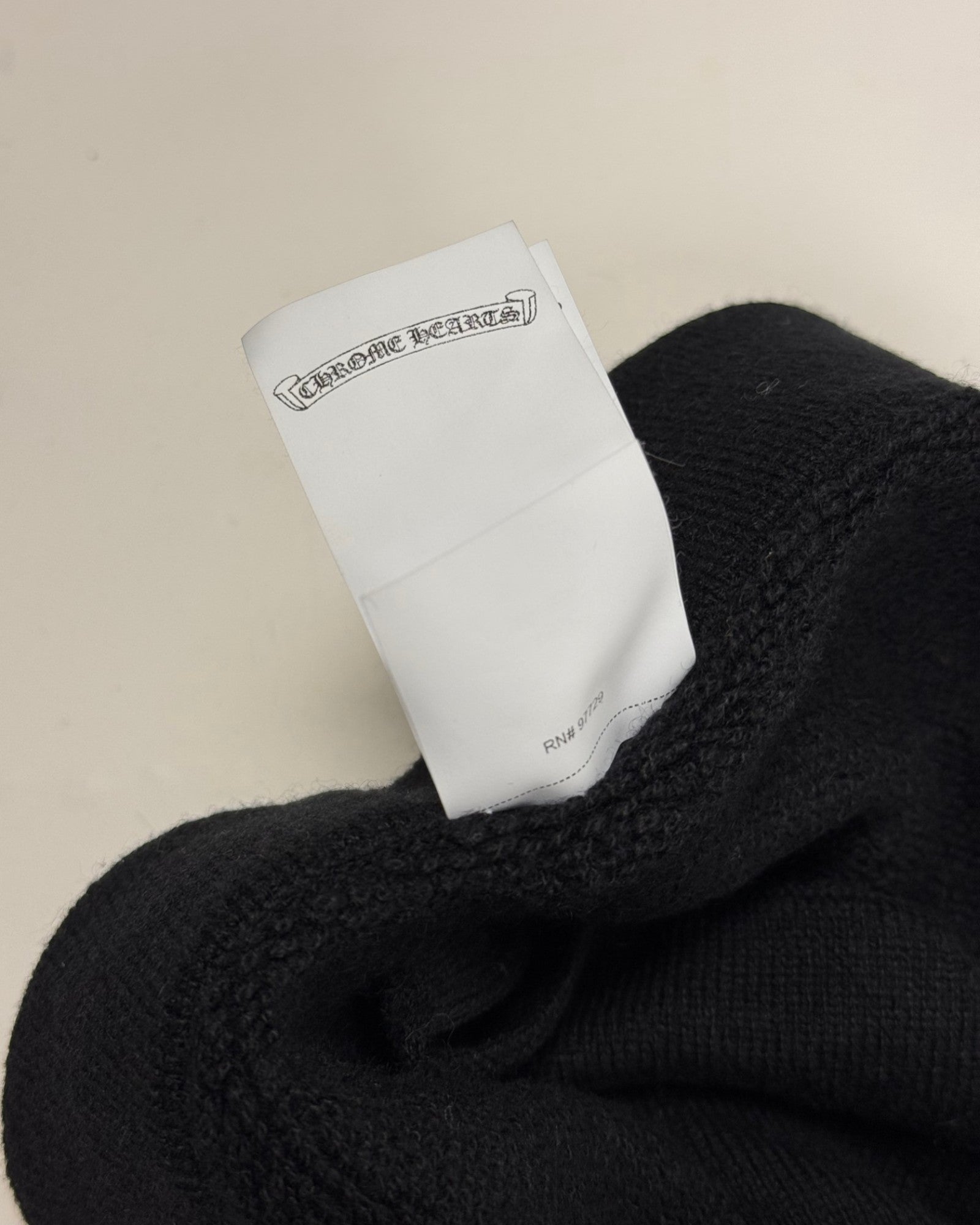Chrome Hearts Cashmere Embroidered Floral Black Sweatpants