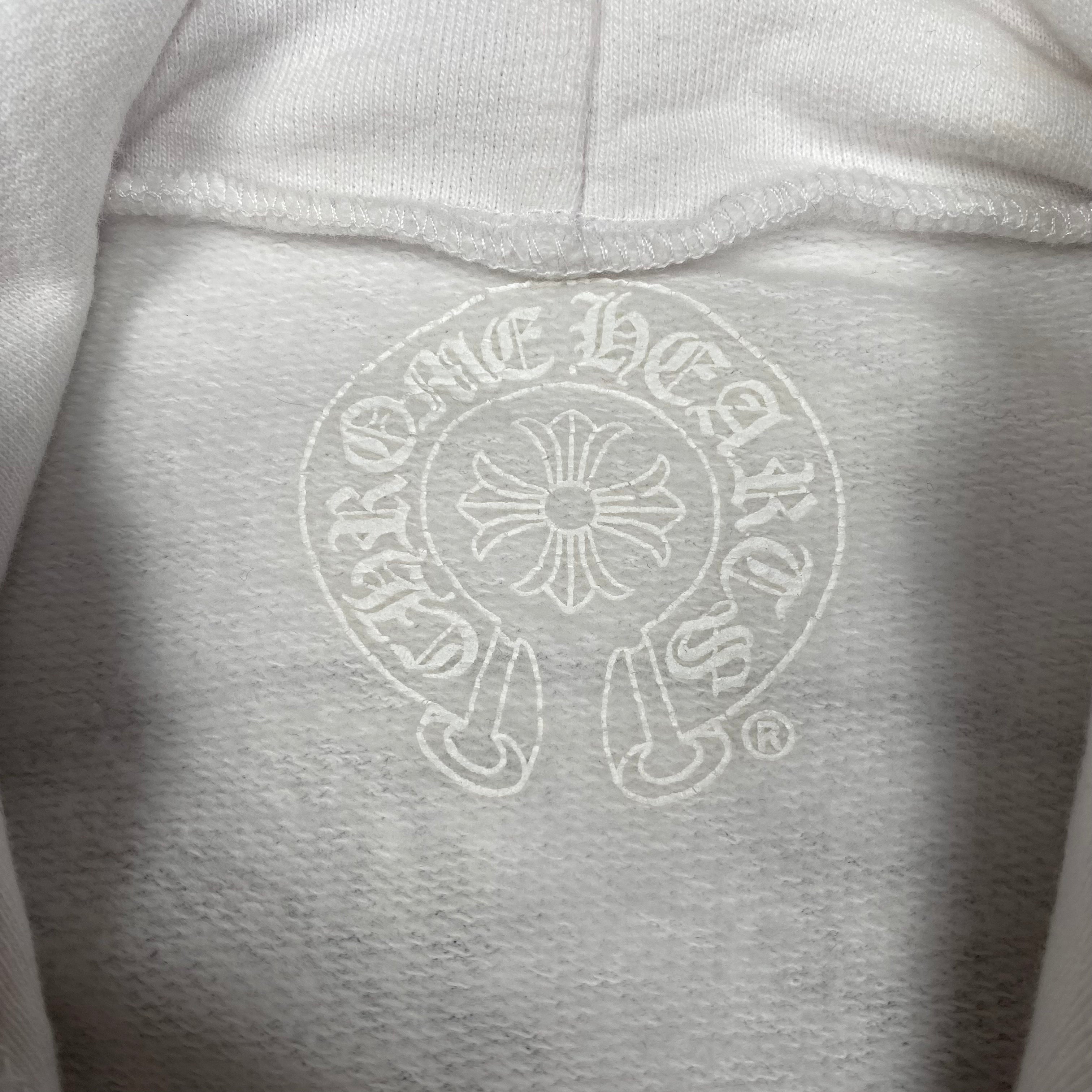 Chrome Hearts Bella Hadid White Cropped Hoodie