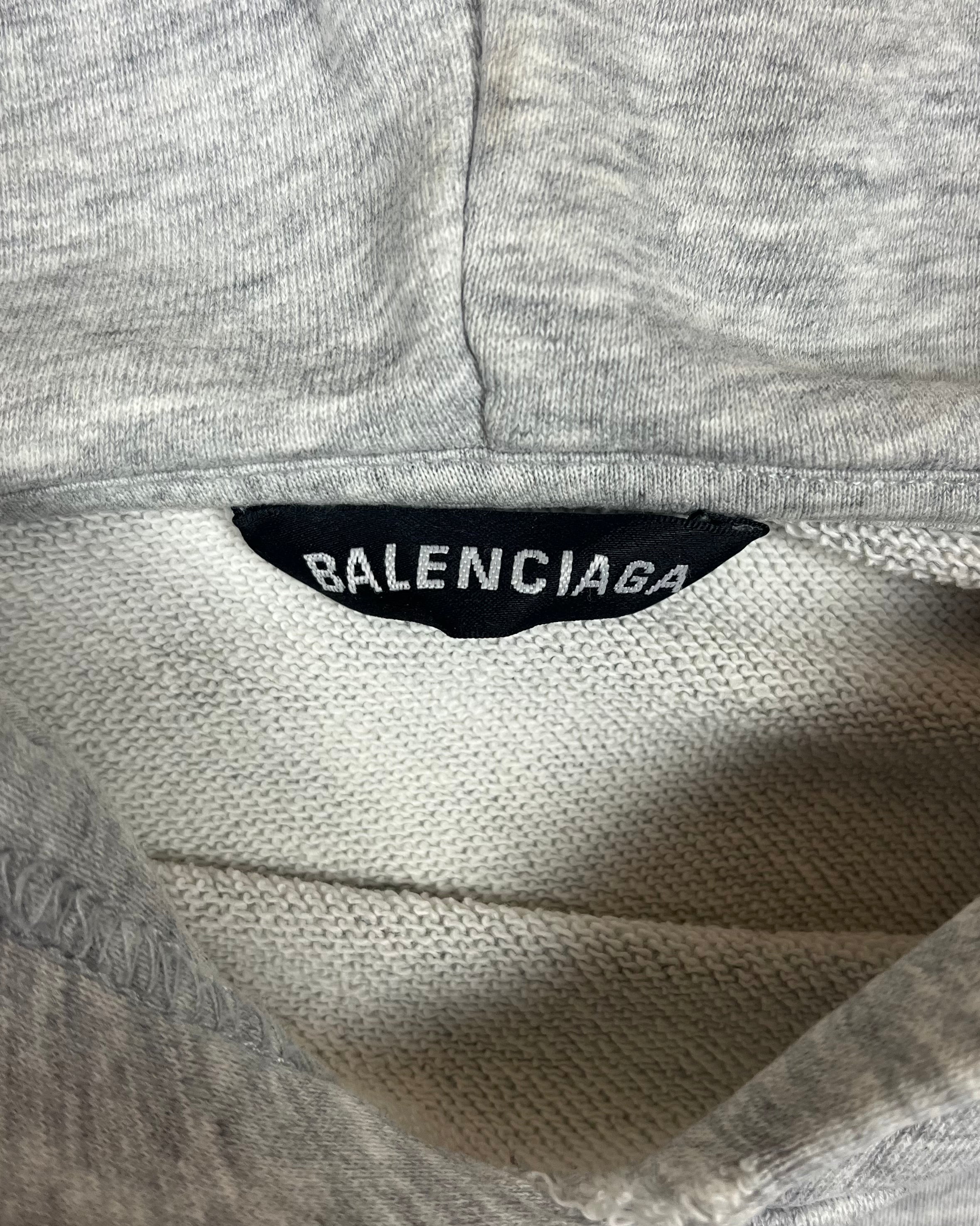 Balenciaga Grey Logo Hoodie