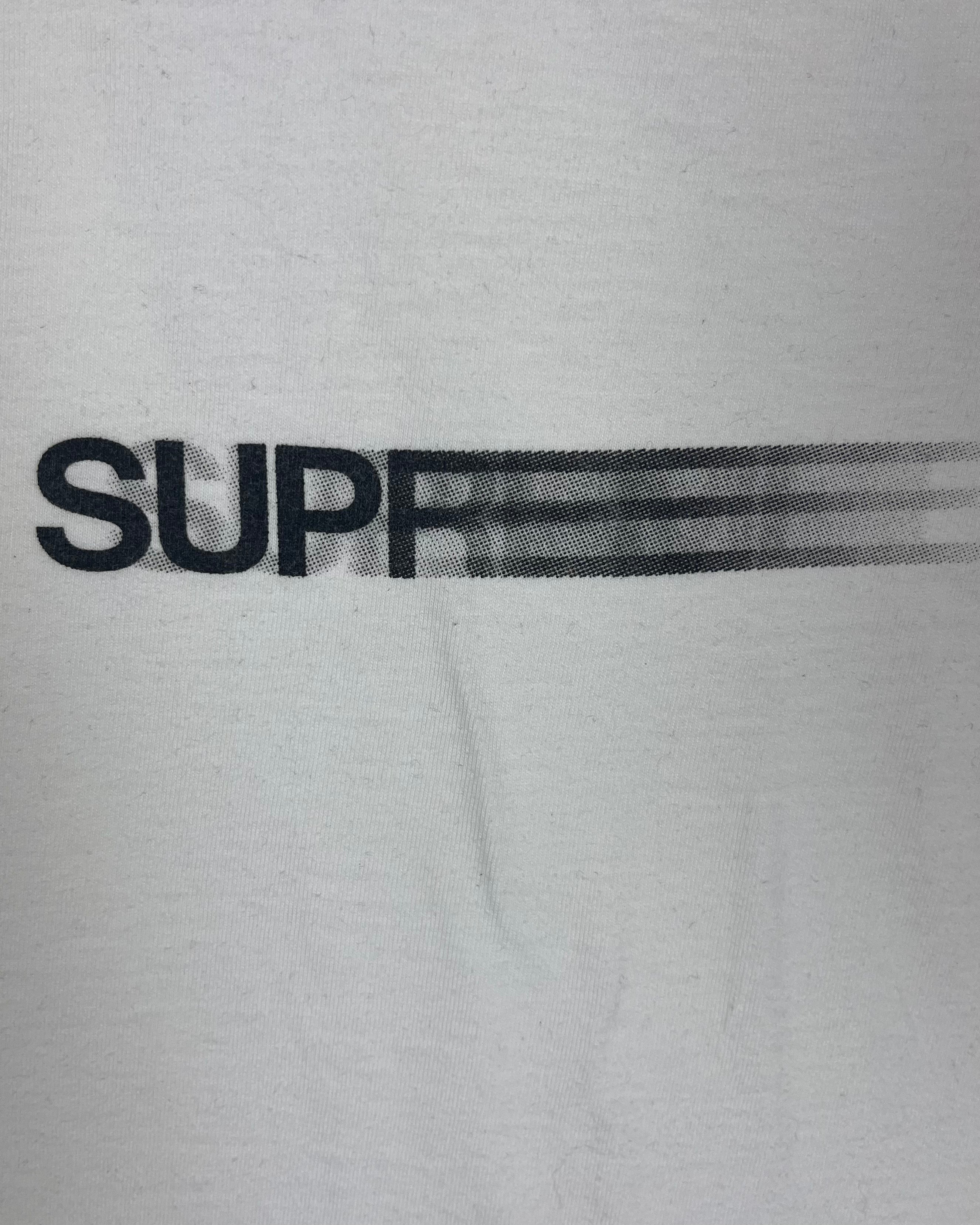 Supreme White Motion Logo Tee