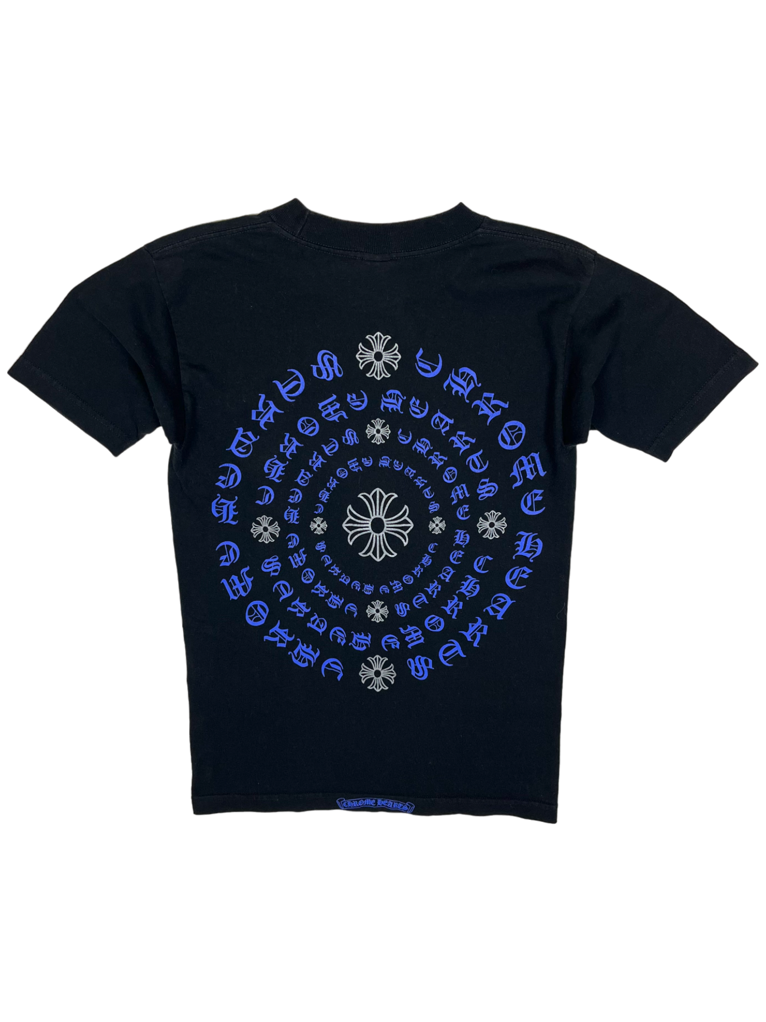 Chrome Hearts Black Blue Spiral Logo Tee