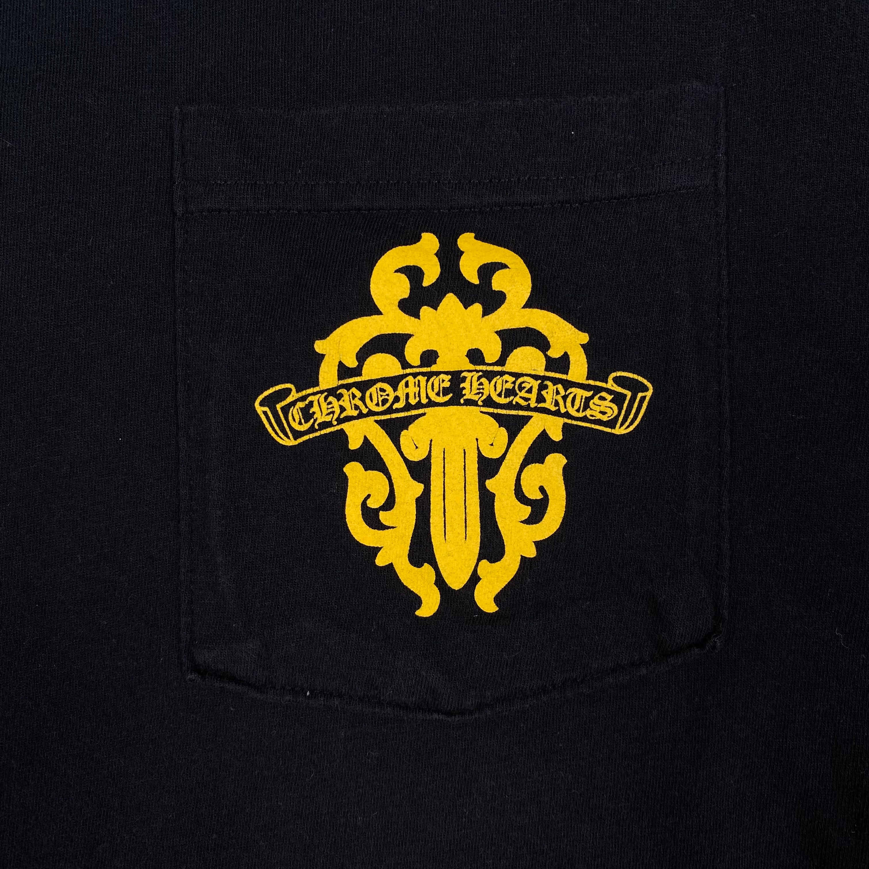 Chrome Hearts Black Yellow Dagger Tee