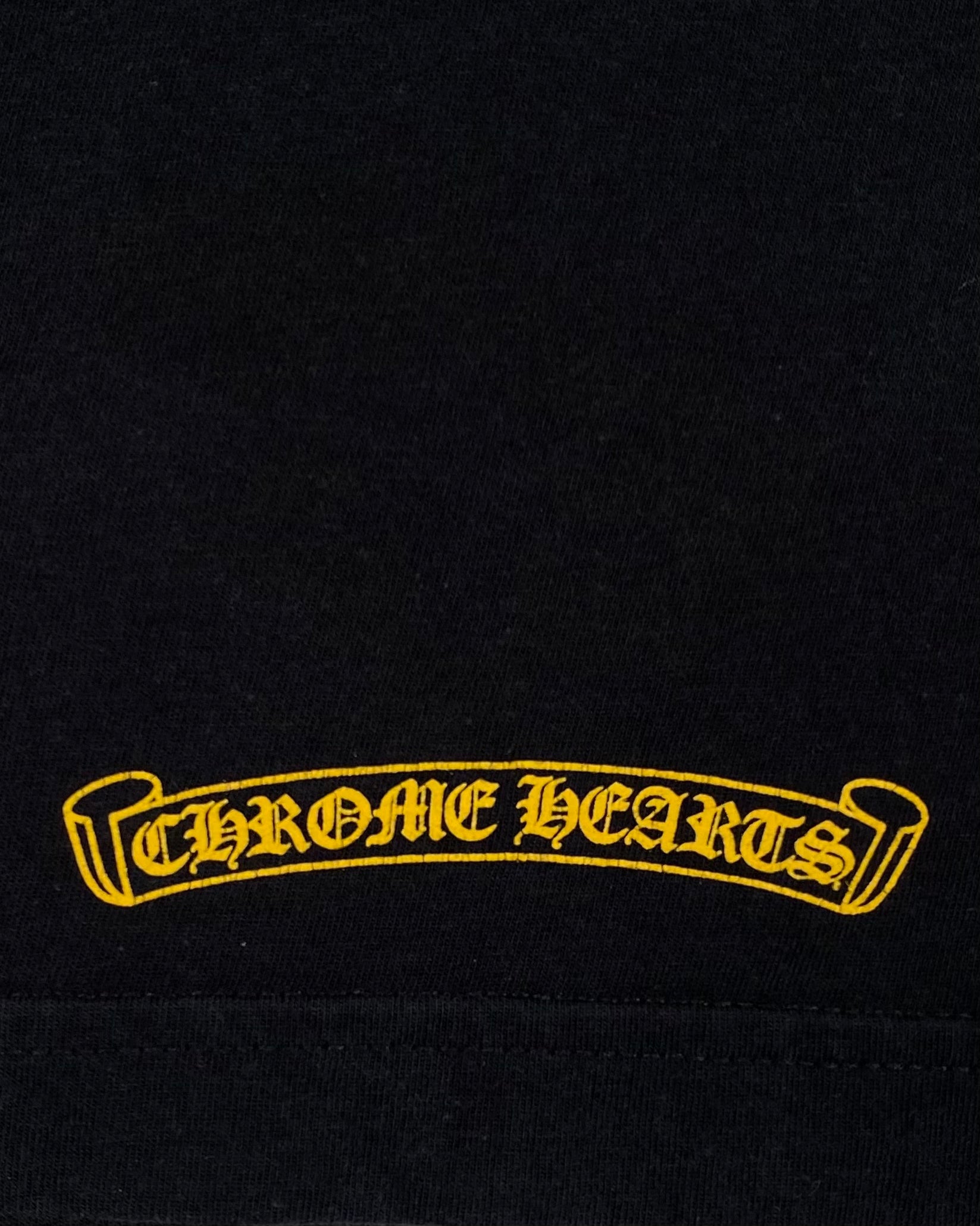 Chrome Hearts Black Yellow Dagger Tee