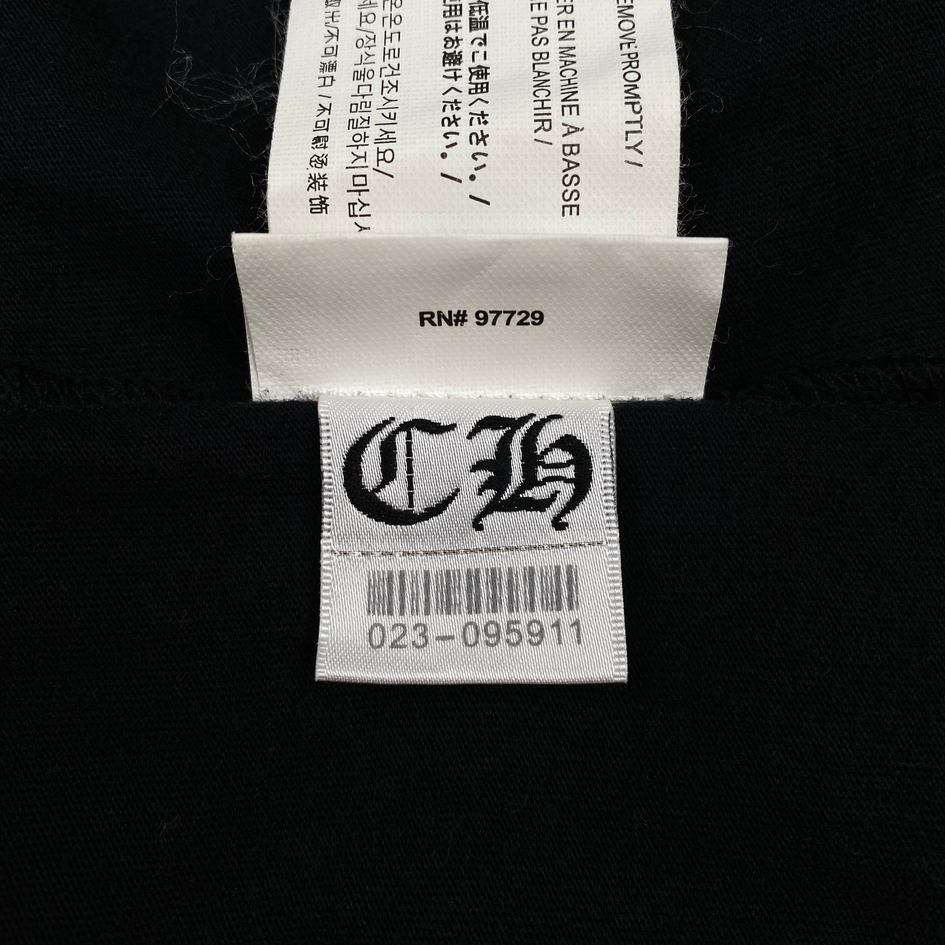 Chrome Hearts Black Cross Horseshoe Logo Tee