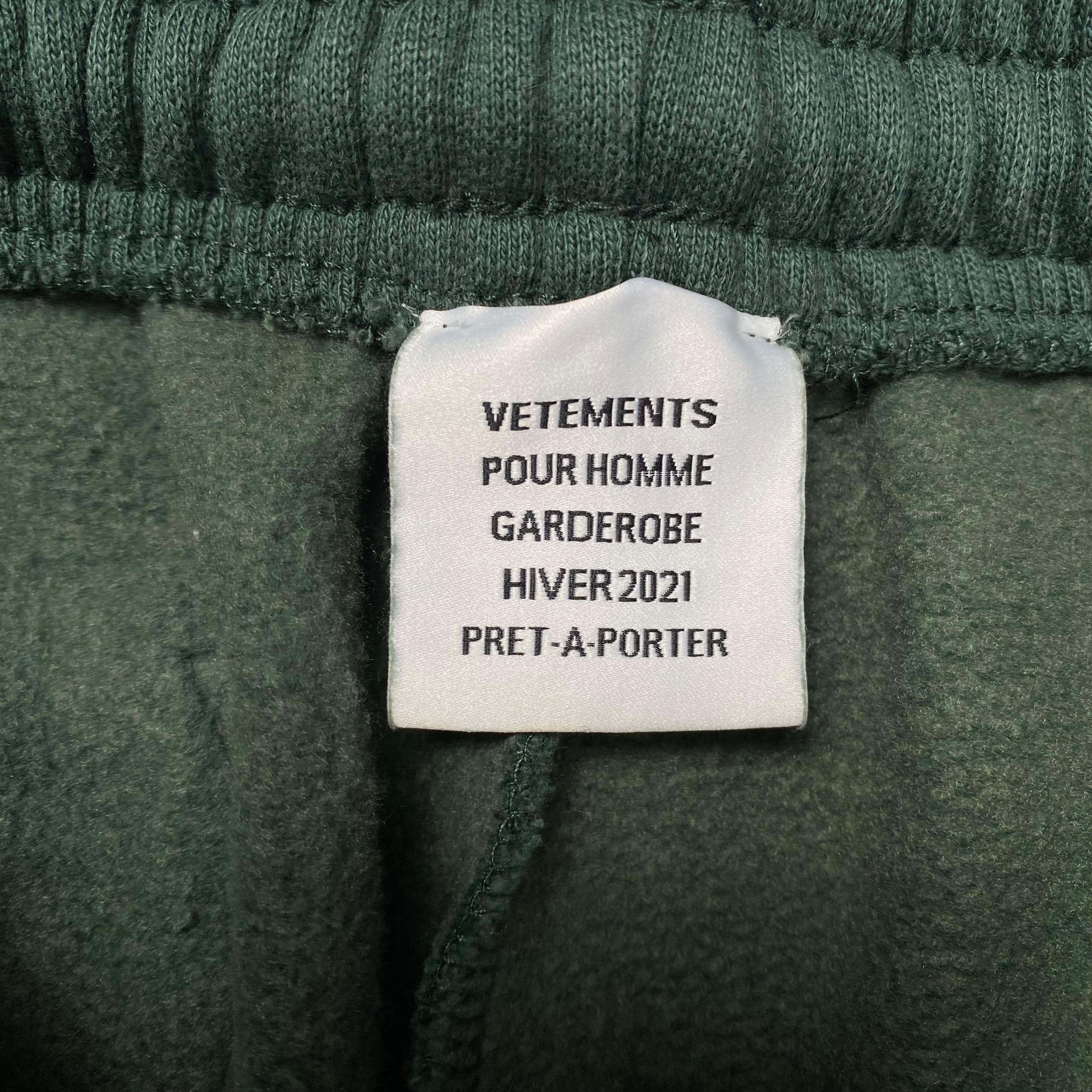 Vetements Green Polizei Joggers