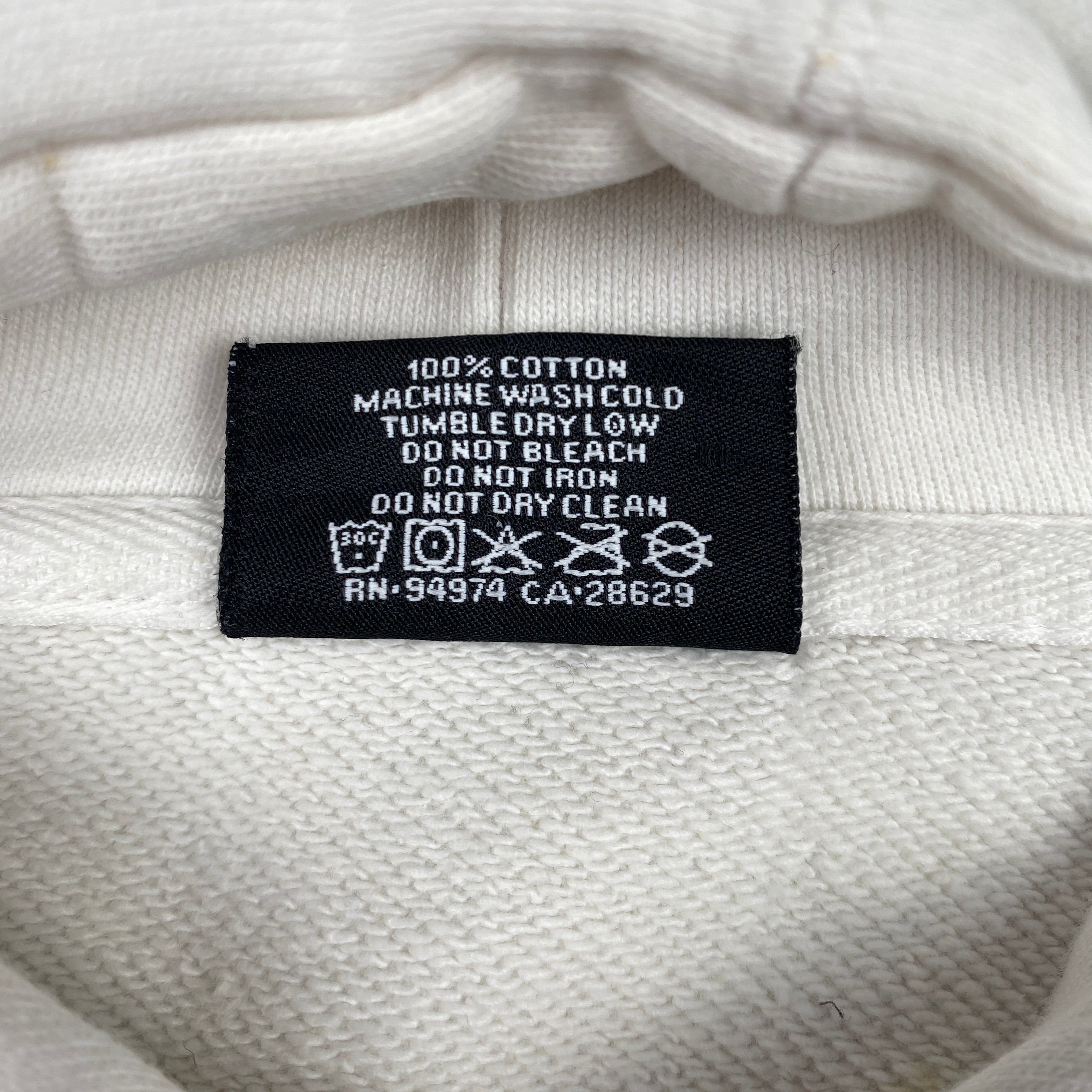 Stussy White Red Blue Logo Hoodie