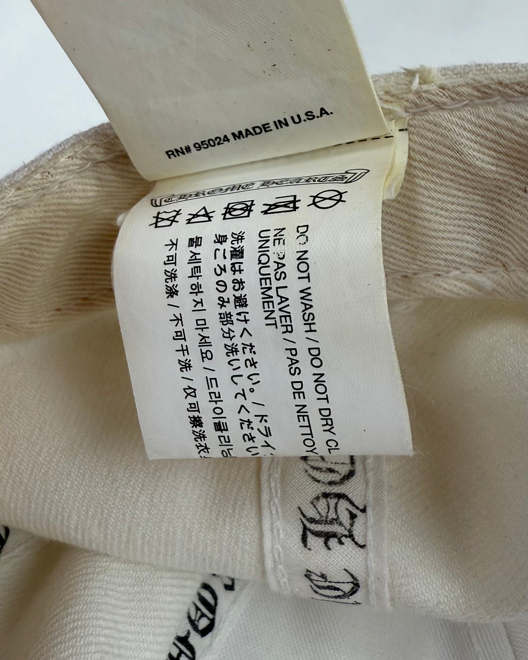 Chrome Hearts White CH Logo Cap