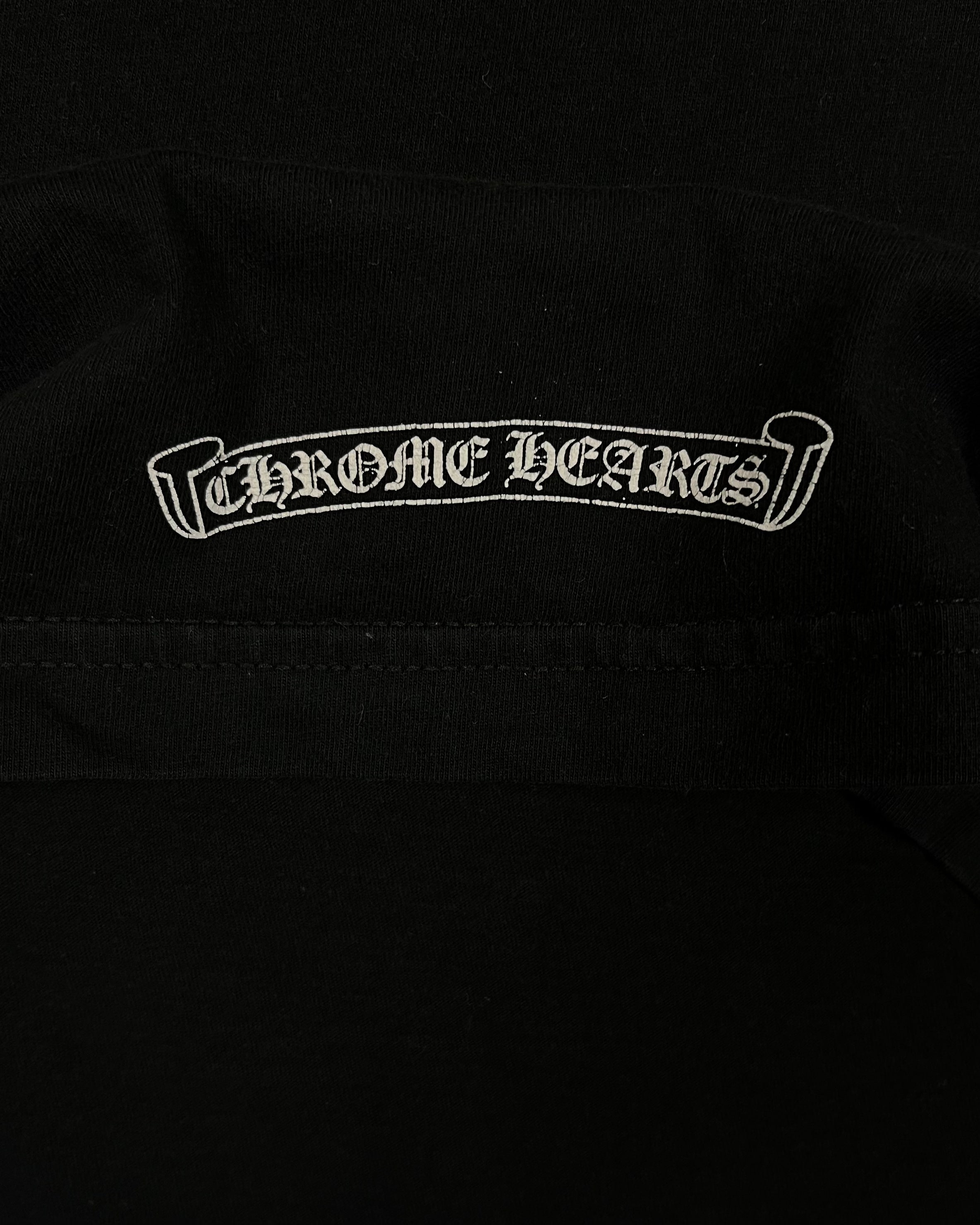 Chrome Hearts Black Spellout Logo Tee