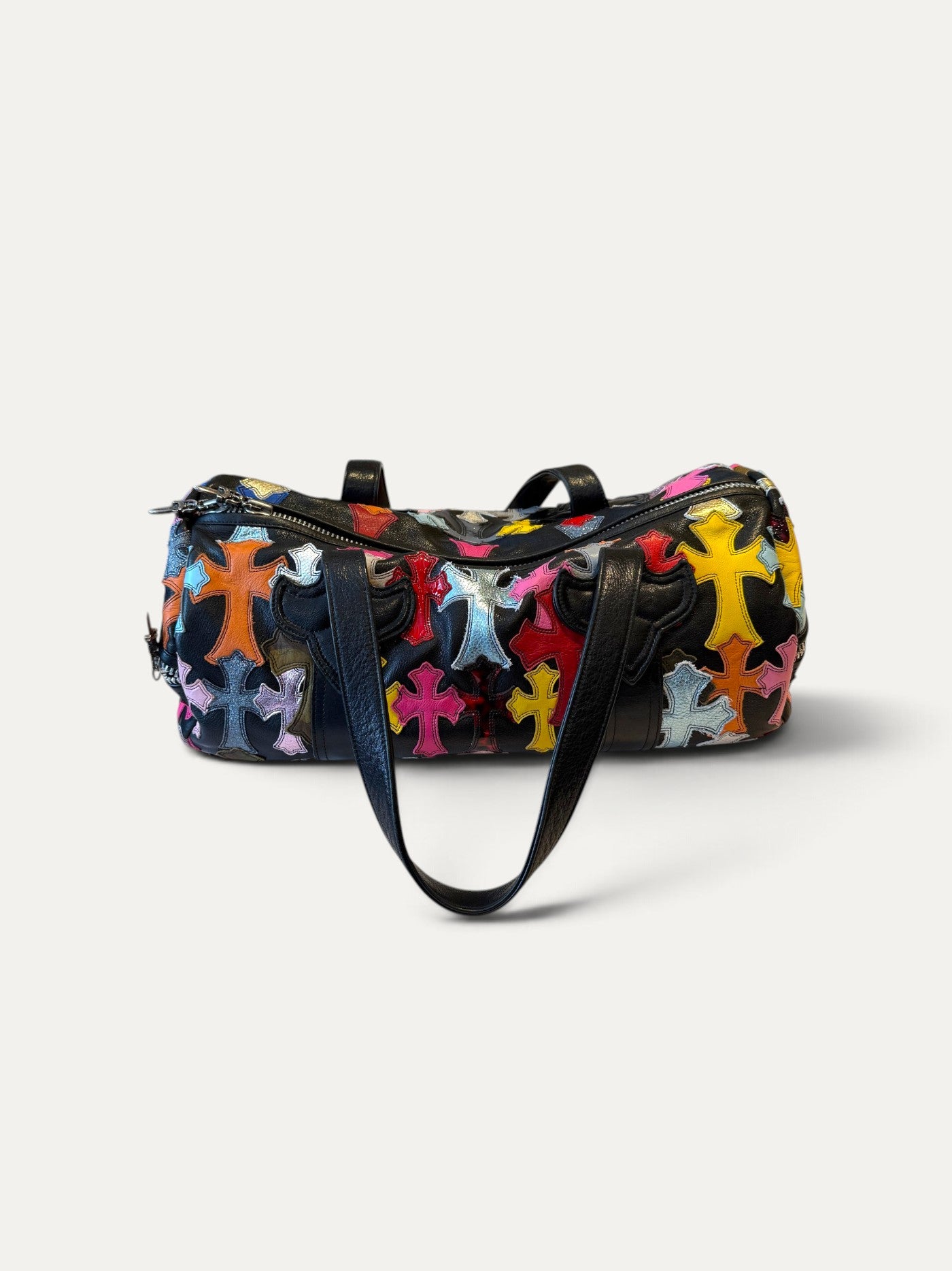 Chrome Hearts Multi Colour Cemetery Cross Patch Leather Duffle