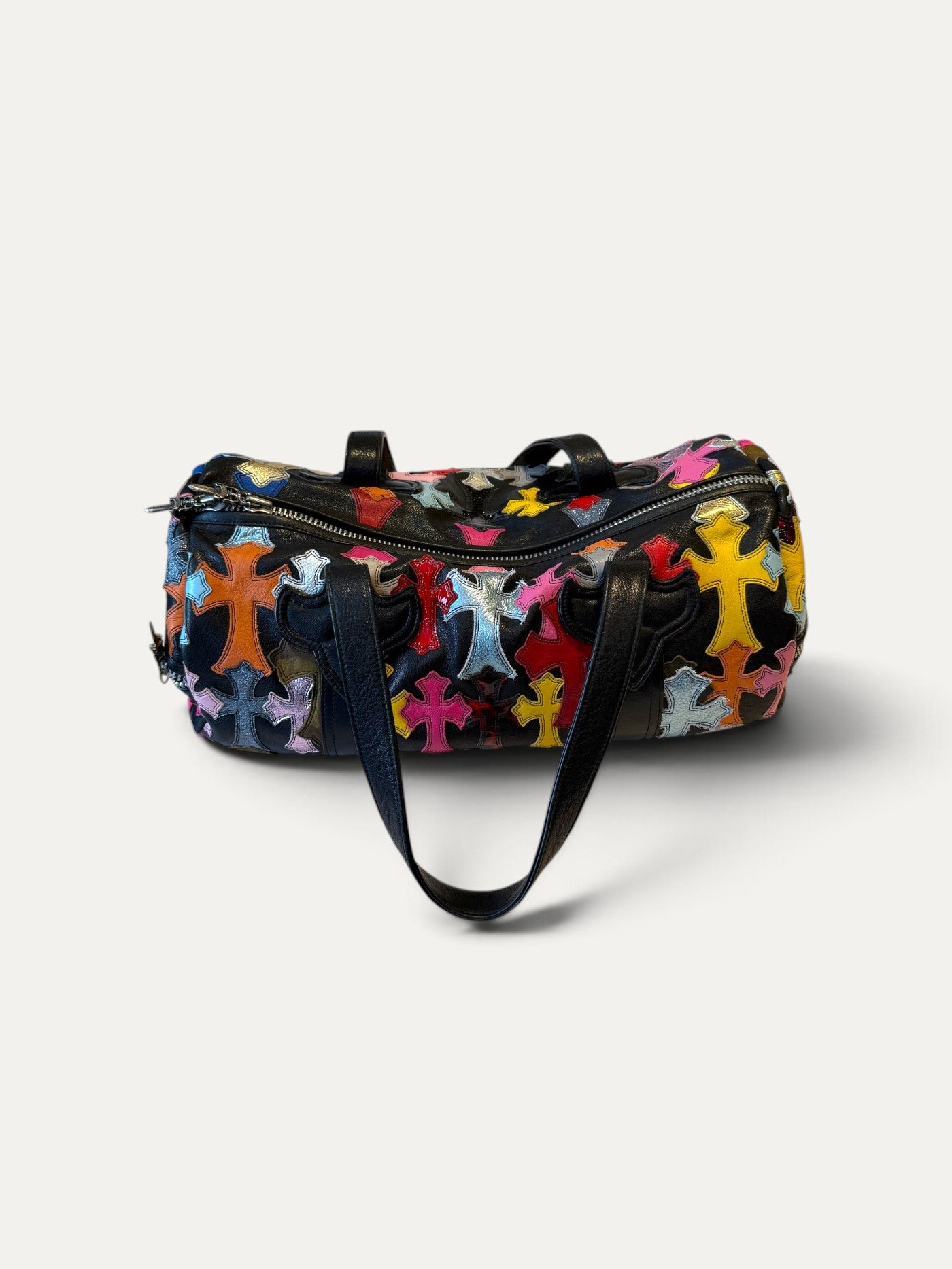 Chrome Hearts Multi Colour Cemetery Cross Patch Leather Duffle
