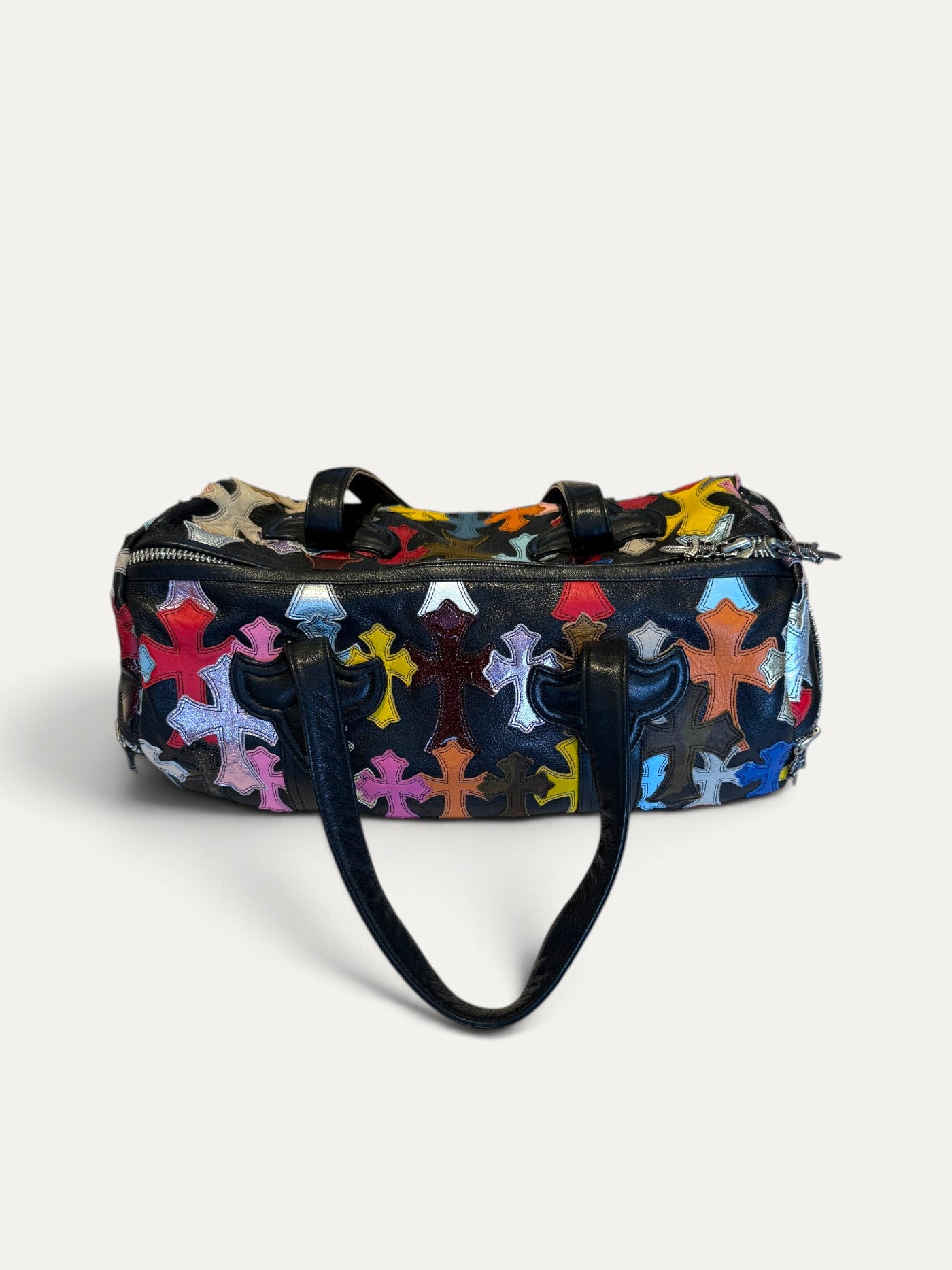 Chrome Hearts Multi Colour Cemetery Cross Patch Leather Duffle