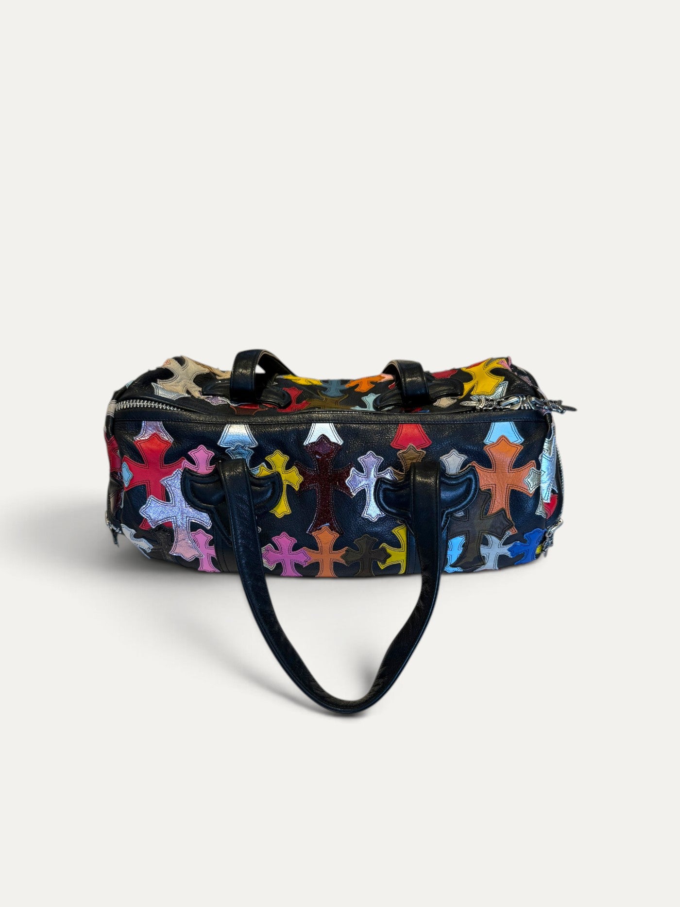 Chrome Hearts Multi Colour Cemetery Cross Patch Leather Duffle