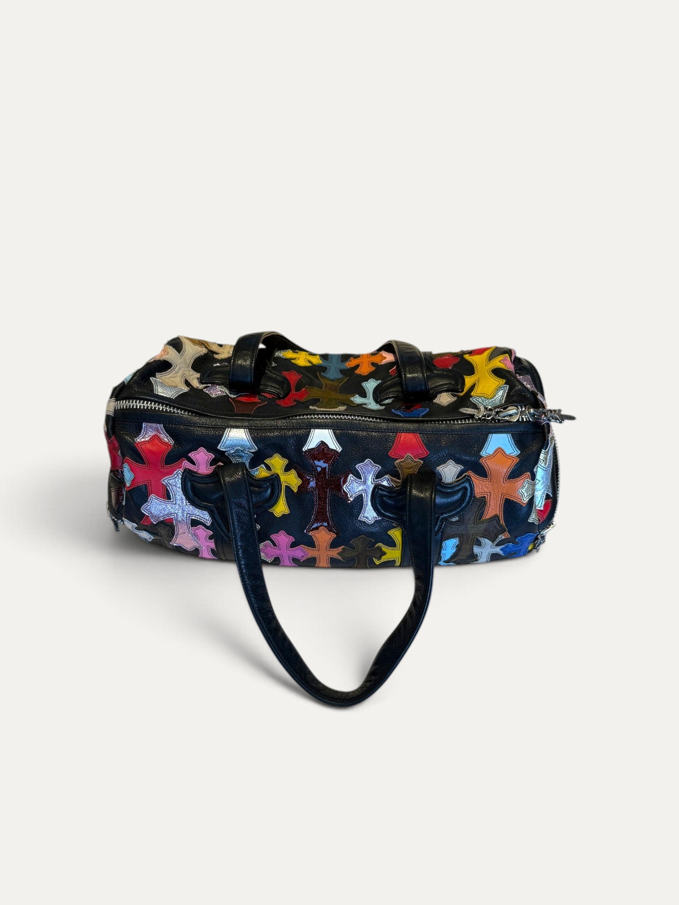 Chrome Hearts Multi Colour Cemetery Cross Patch Leather Duffle