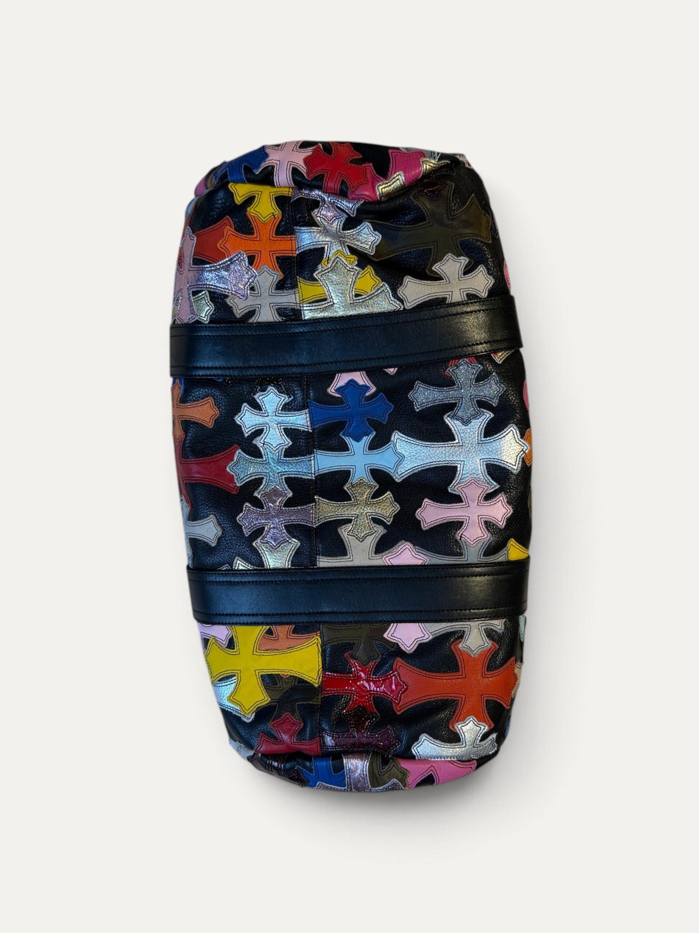 Chrome Hearts Multi Colour Cemetery Cross Patch Leather Duffle