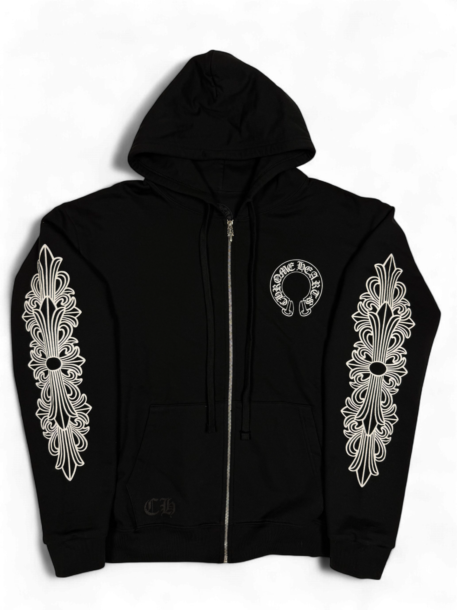 Chrome Hearts Black Thermal Horseshoe Zip Up Hoodie