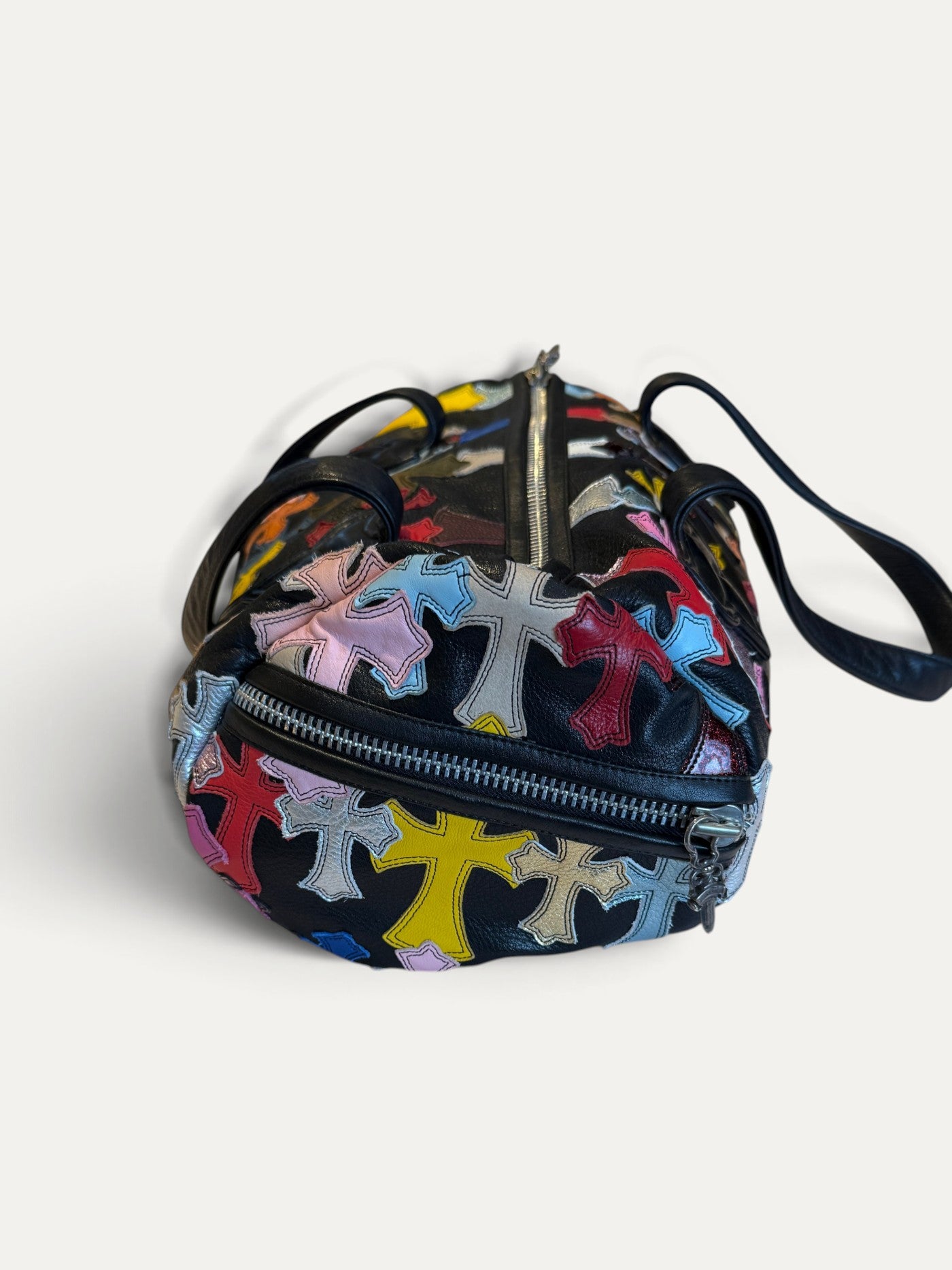 Chrome Hearts Multi Colour Cemetery Cross Patch Leather Duffle