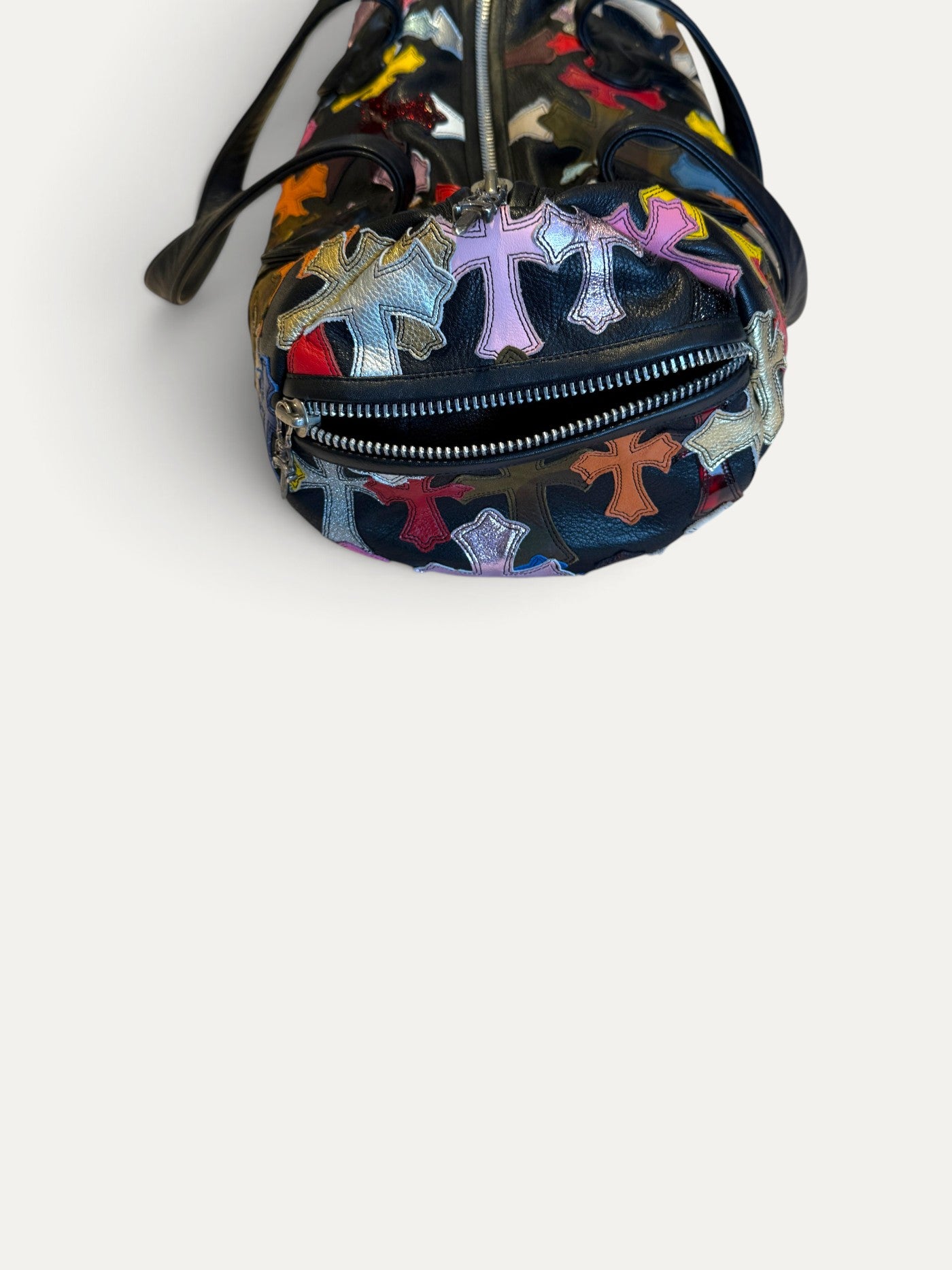 Chrome Hearts Multi Colour Cemetery Cross Patch Leather Duffle