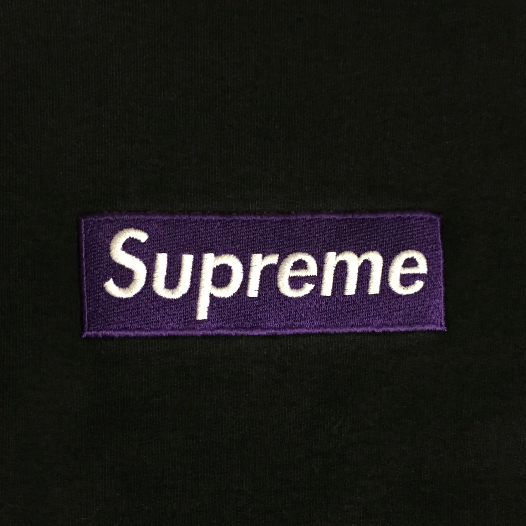 2006 Supreme Purple Black Box Logo Crewneck