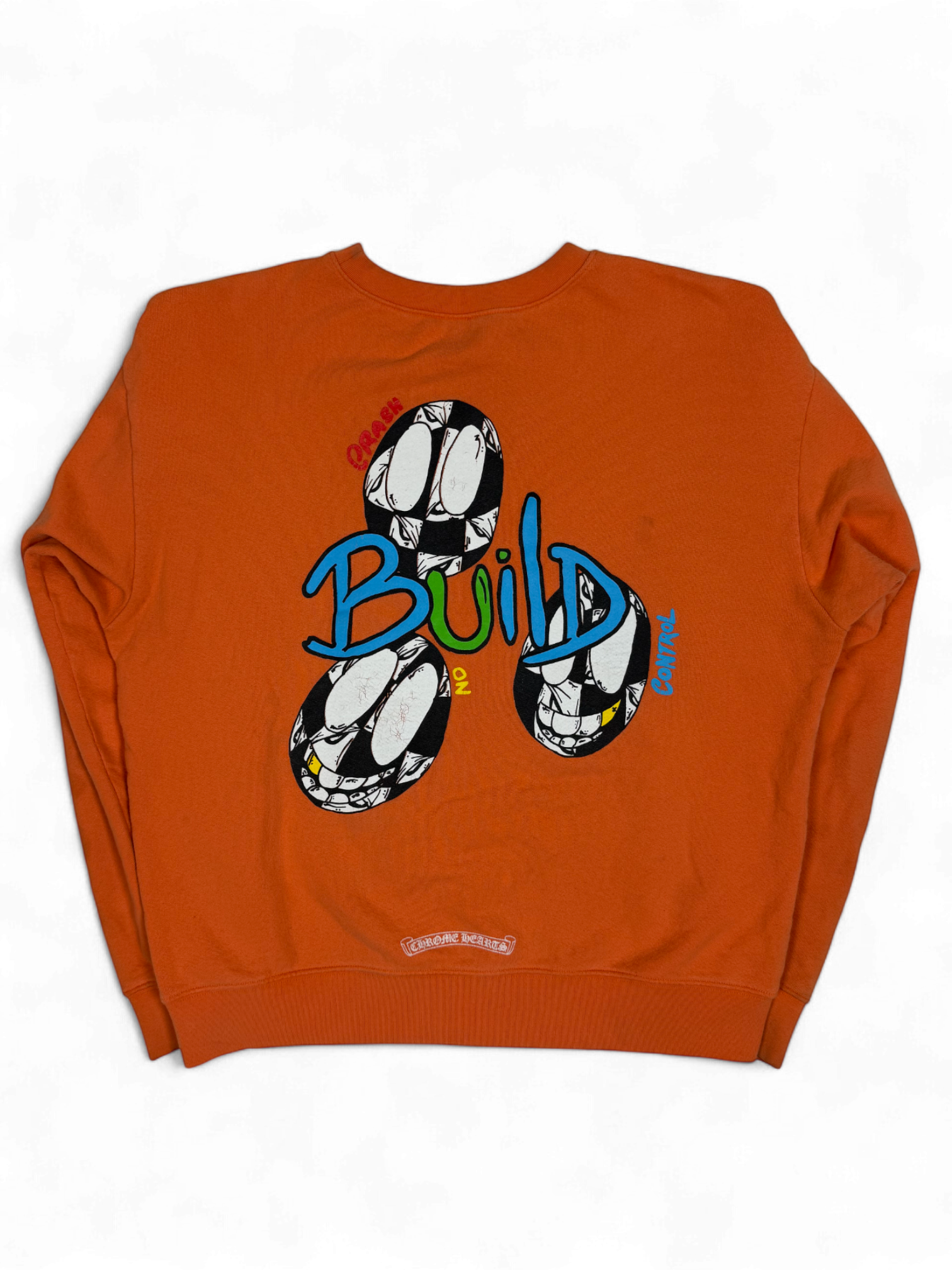 Chrome Hearts Matty Boy Orange Link & Build Crewneck
