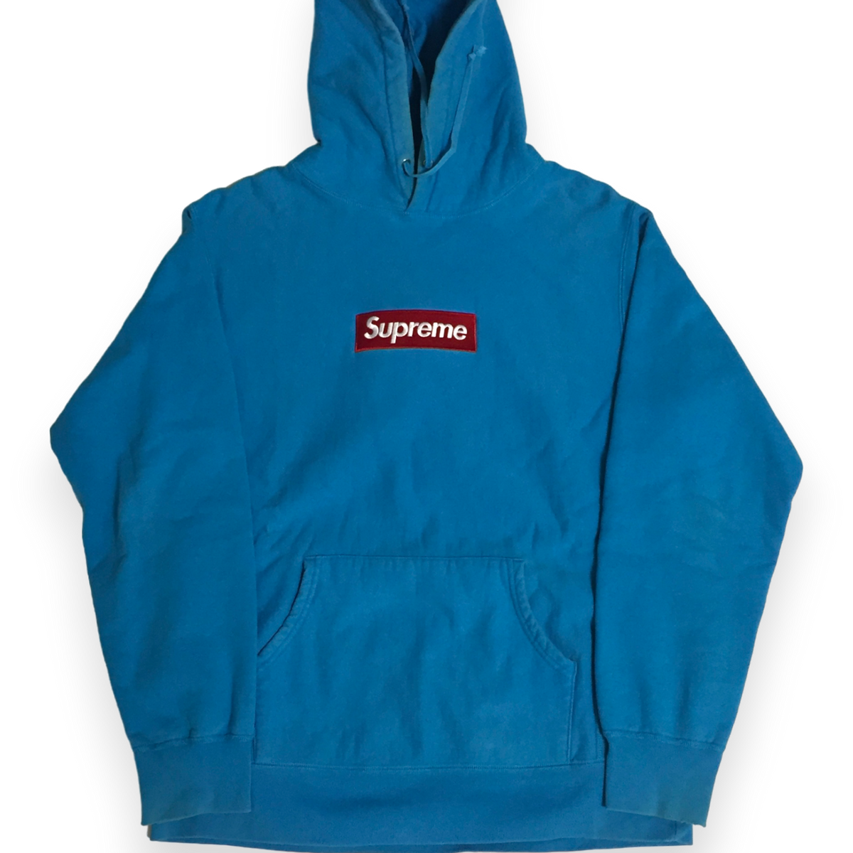 2009 Supreme Teal Blue Box Logo Hoodie