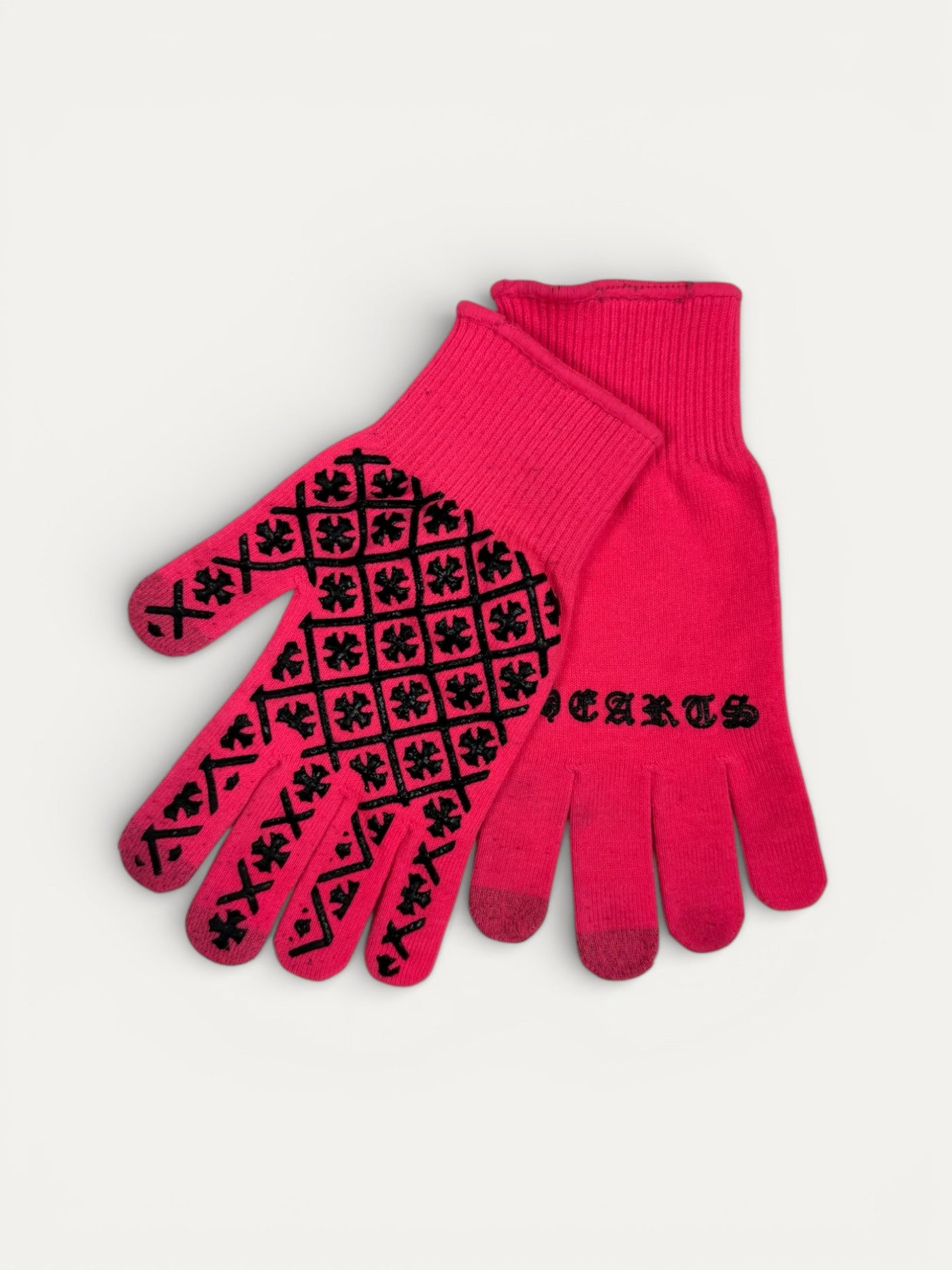 Chrome Hearts Pink Plus Logo Work Gloves