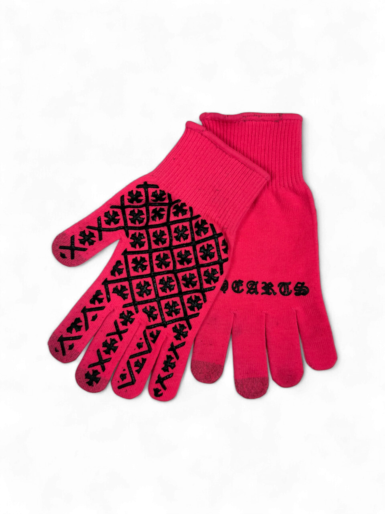 Chrome Hearts Pink Plus Logo Work Gloves