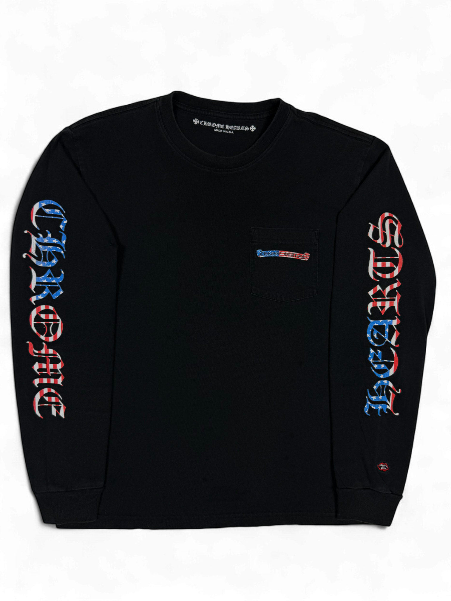 Chrome Hearts Matty Boy Black American Flag Longsleeve