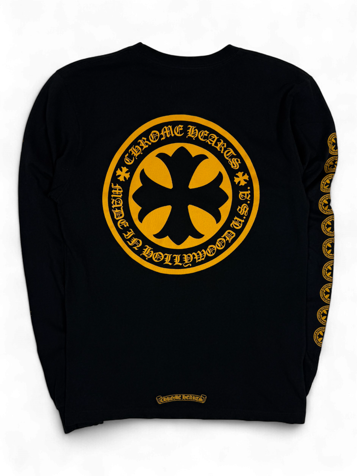 Chrome Hearts Black Yellow Plus Logo Longsleeve