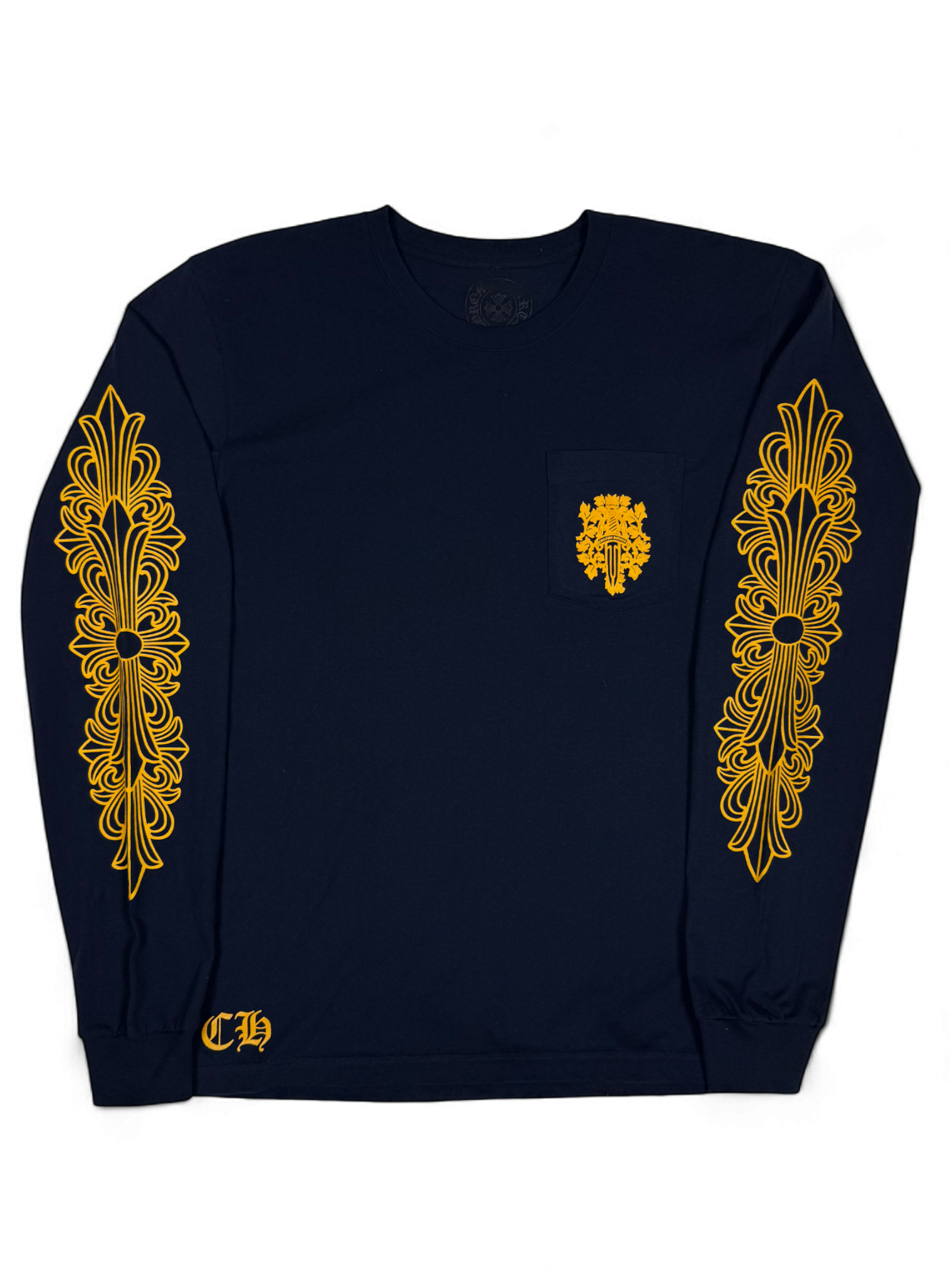 Chrome Heart Navy Yellow Dagger Longsleeve