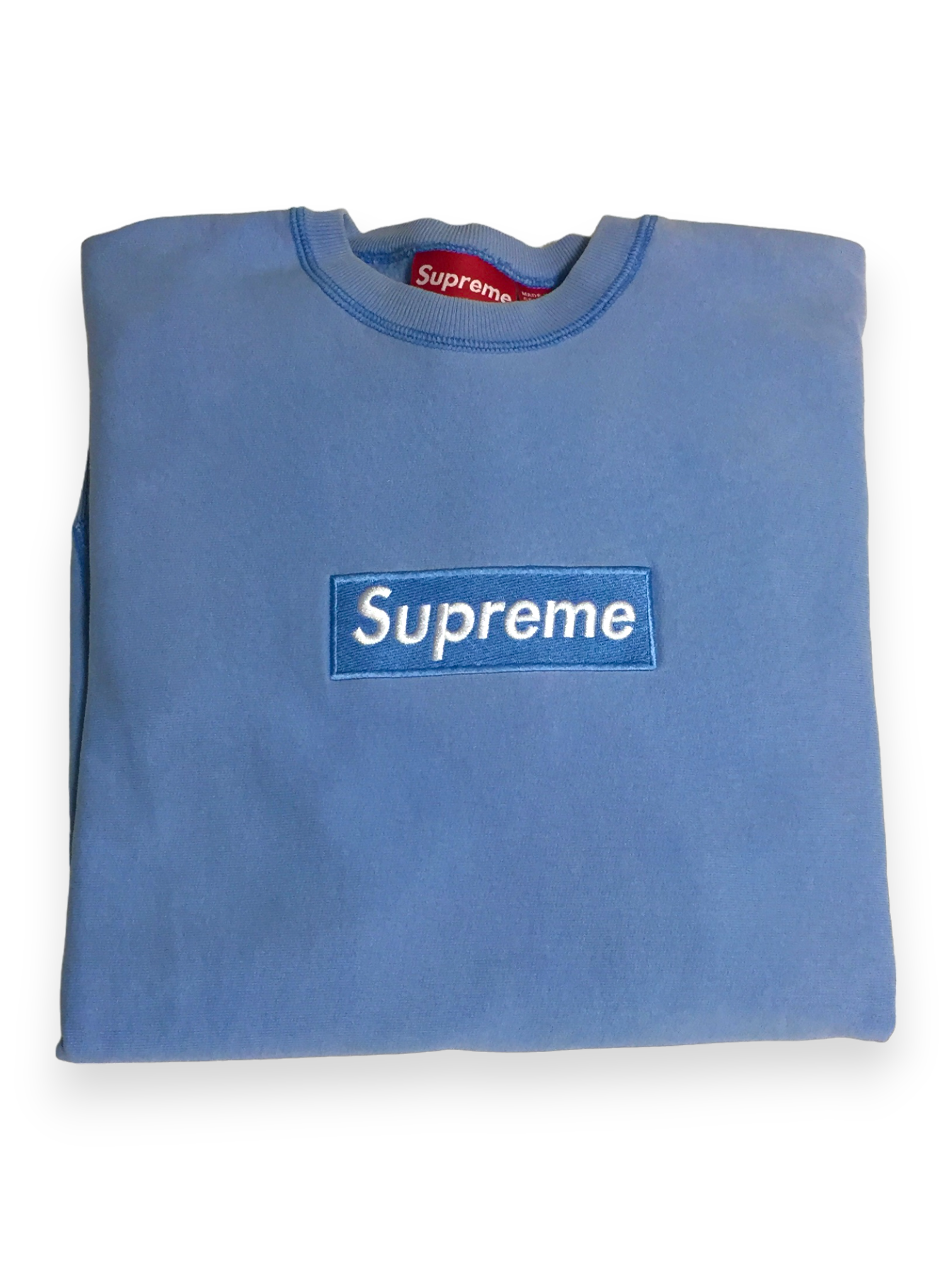 2001 Supreme Baby Blue Box Logo Crewneck
