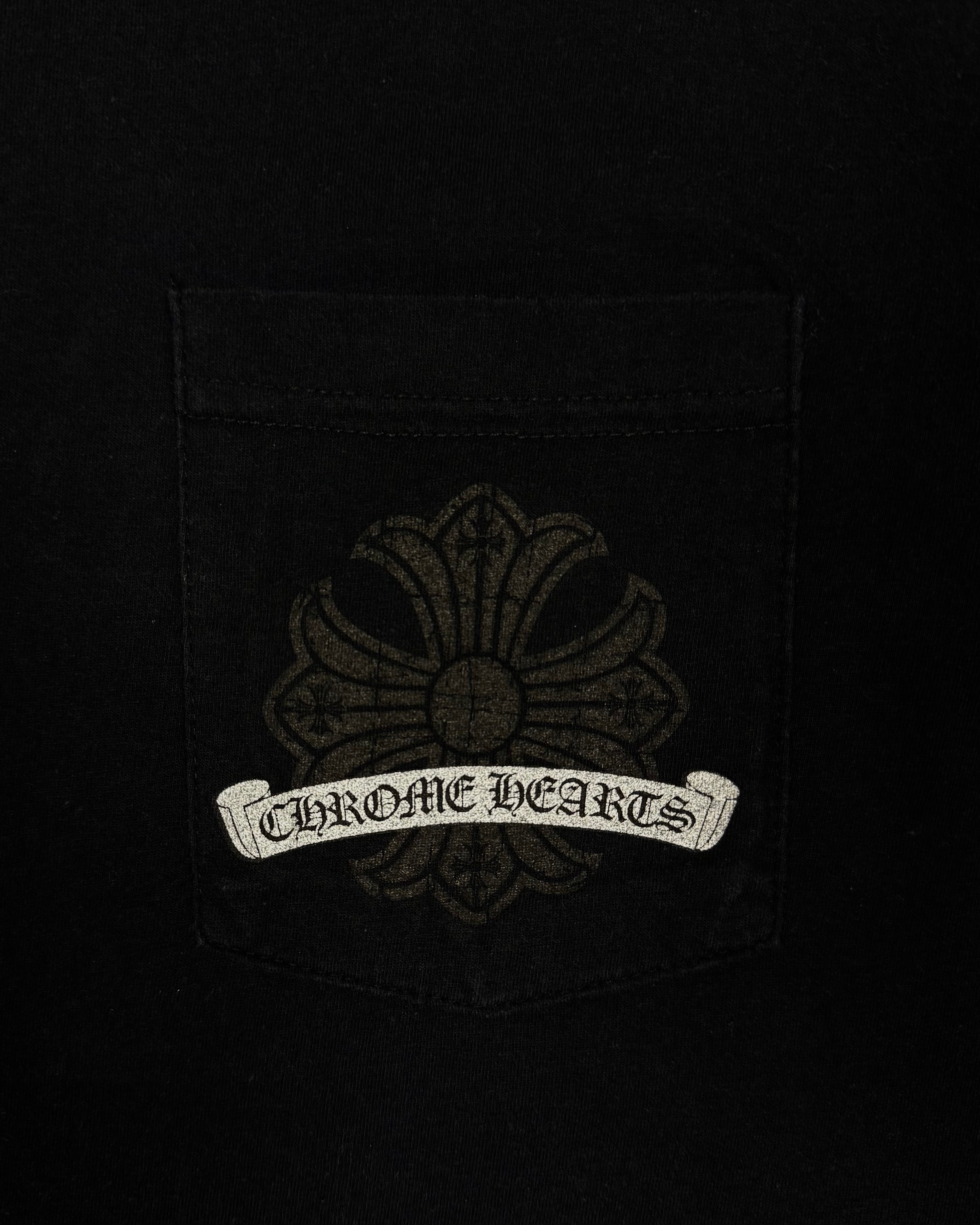 Chrome Hearts Black Silver Horseshoe Tee