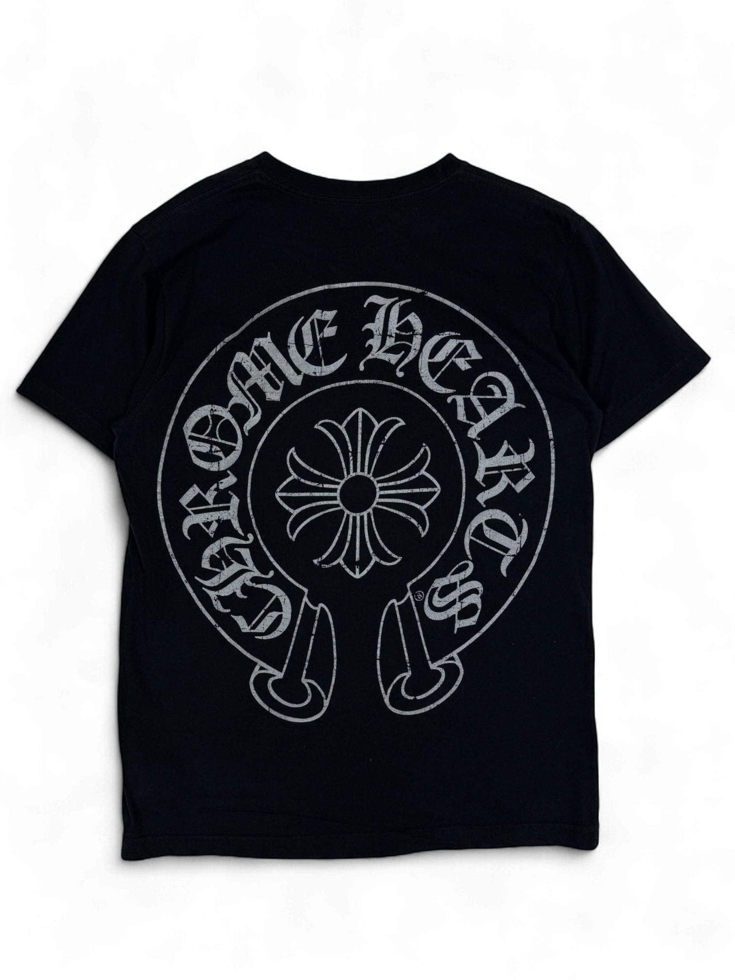 Chrome Hearts Black Silver Horseshoe Tee