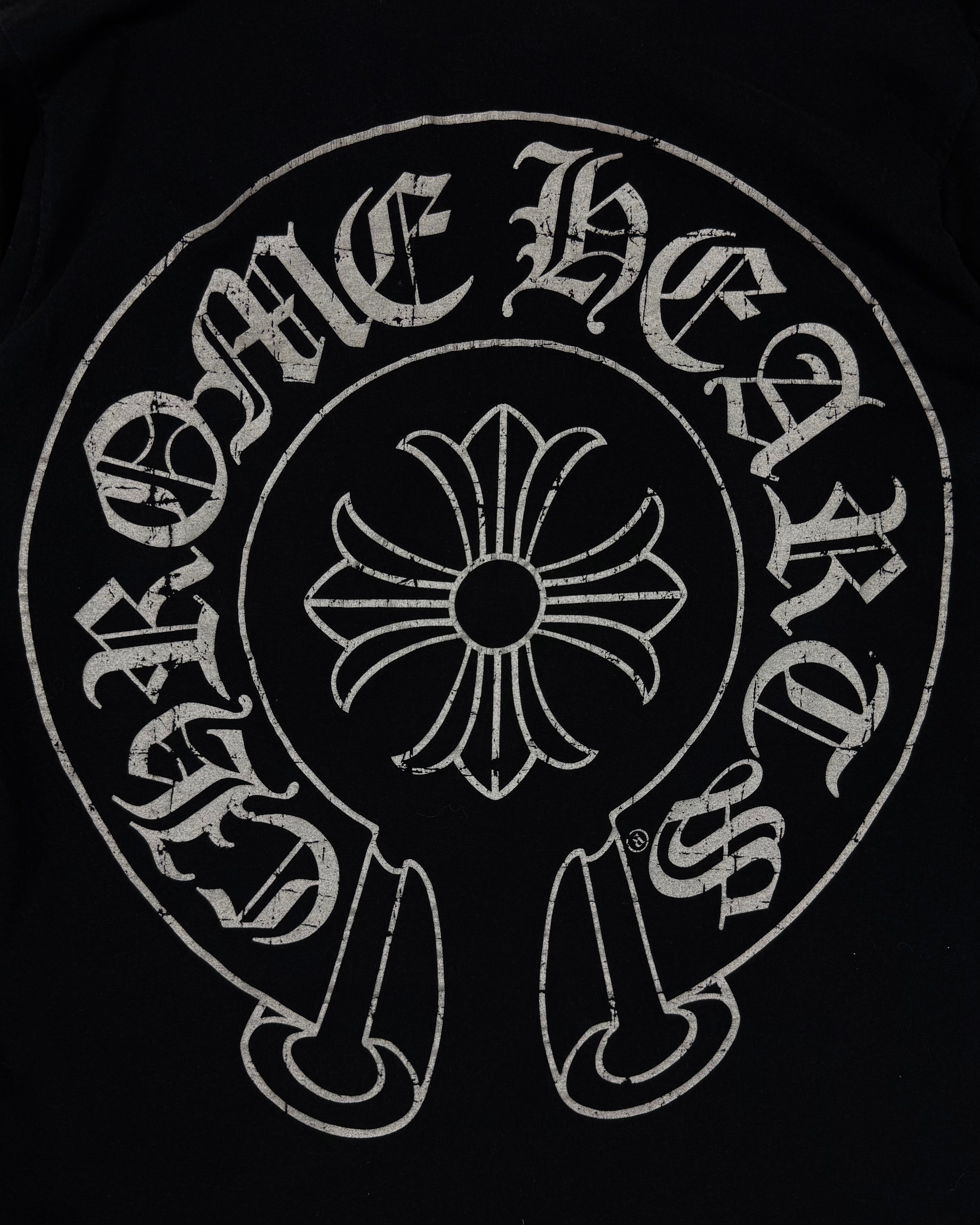 Chrome Hearts Black Silver Horseshoe Tee