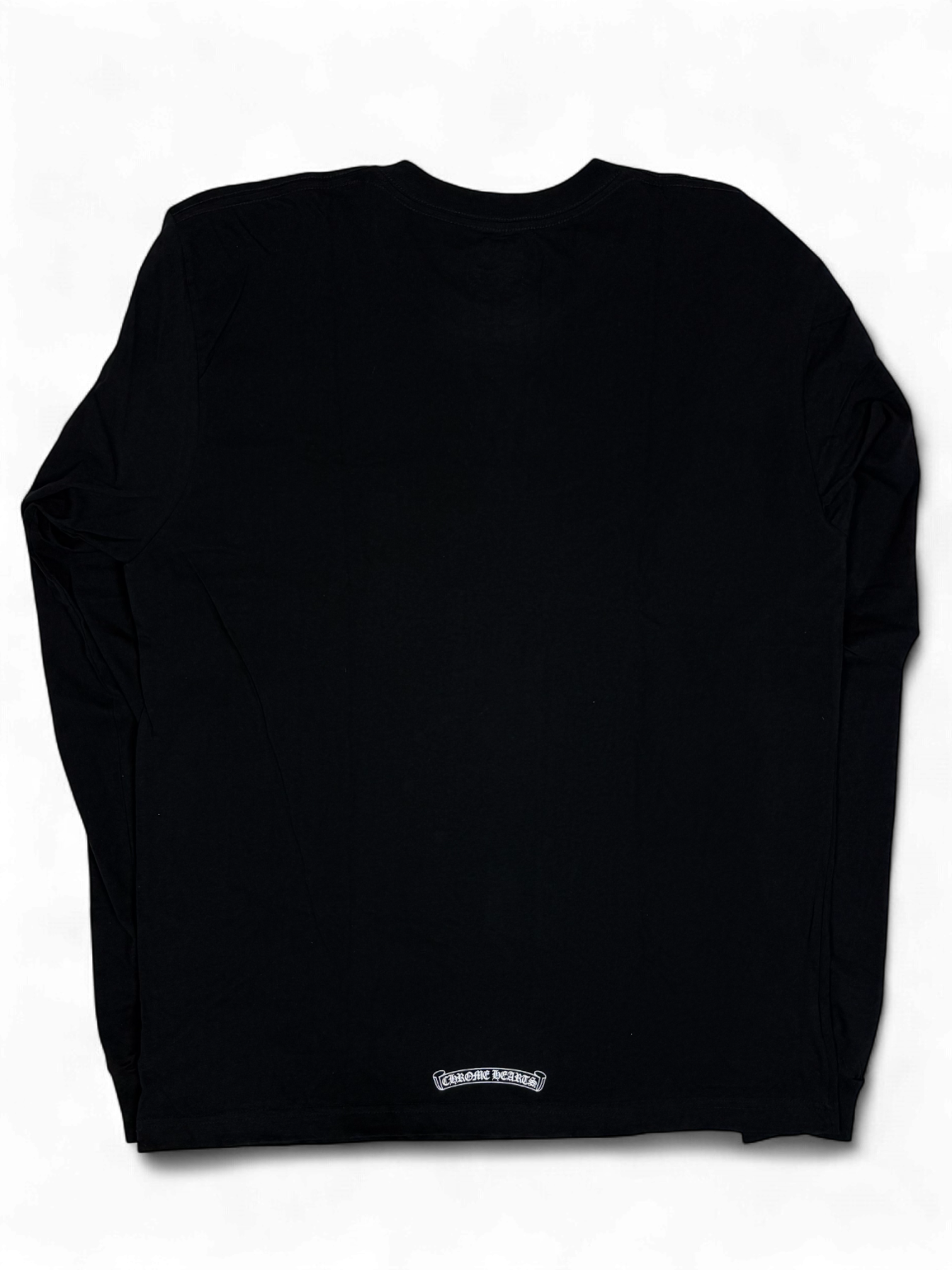 Chrome Hearts Black White Neck Logo Longsleeve