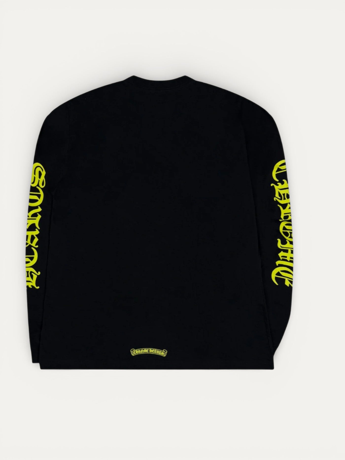 Chrome Hearts Black Yellow Neck Logo Longsleeve