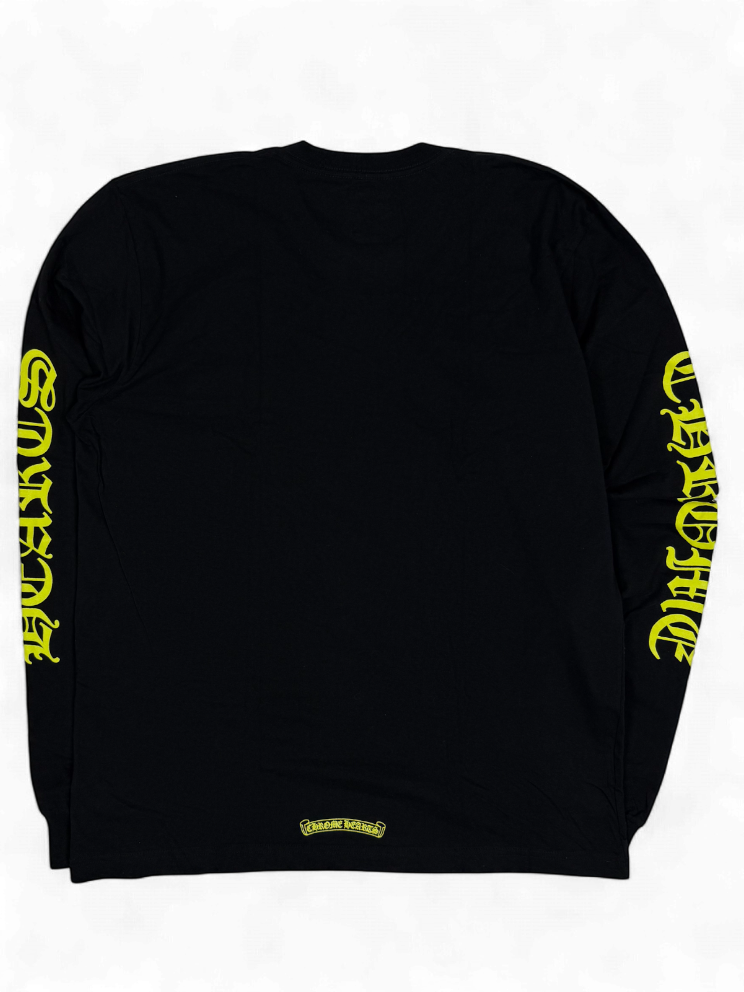Chrome Hearts Black Yellow Neck Logo Longsleeve
